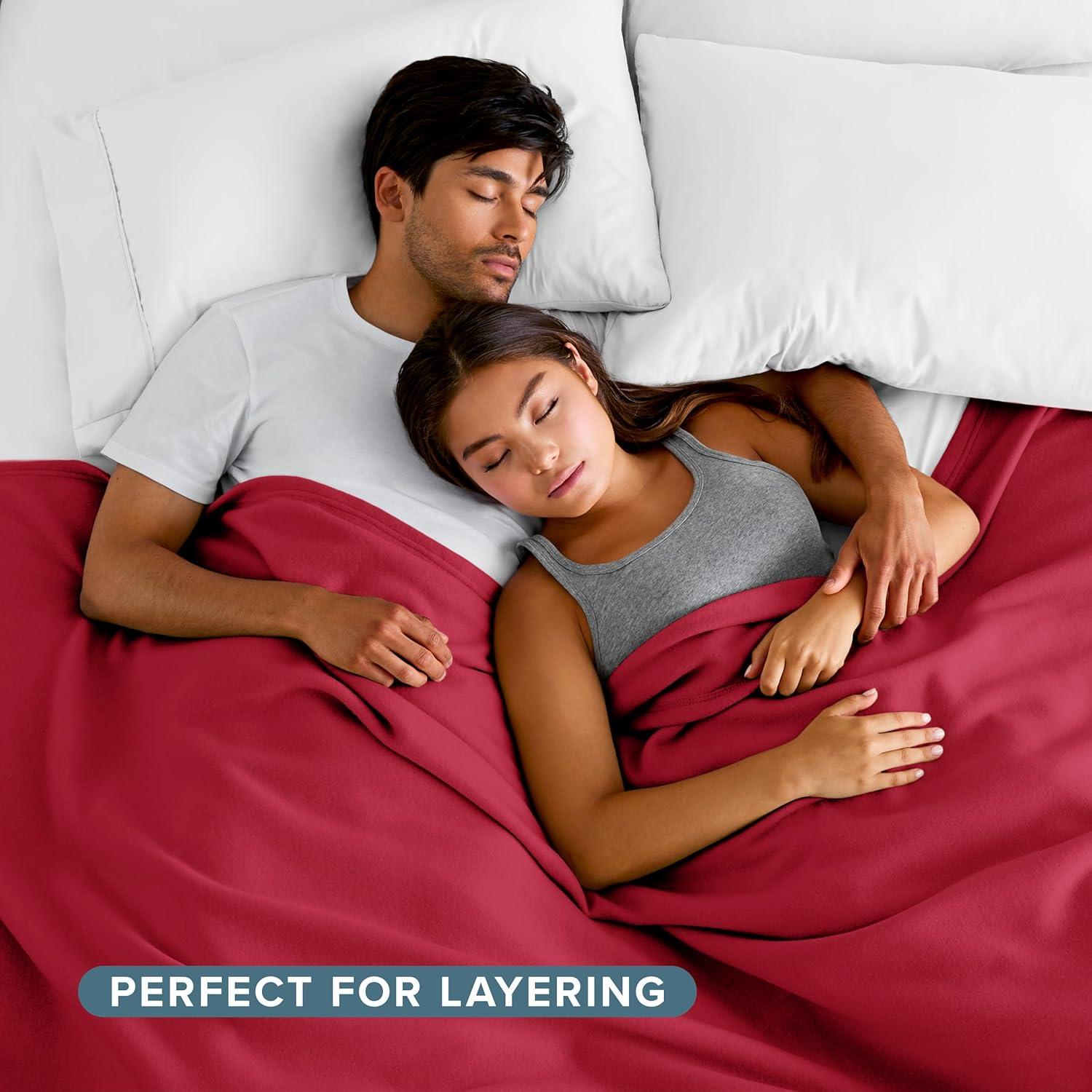 Bare Home Lightweight Polar Fleece Blanket