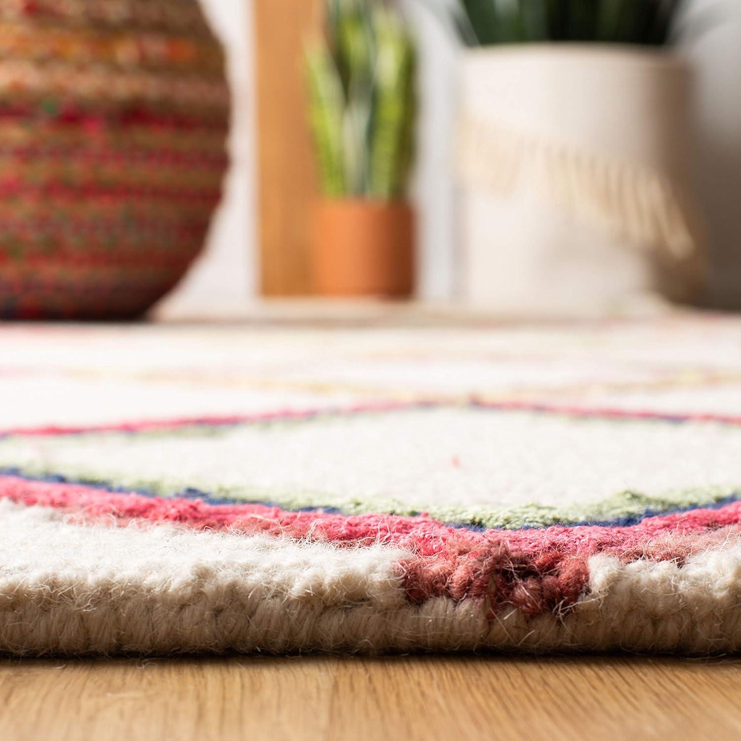 Bellagio BLG563 Hand Tufted Area Rug - Ivory/Multi - 8'x10' - Safavieh.