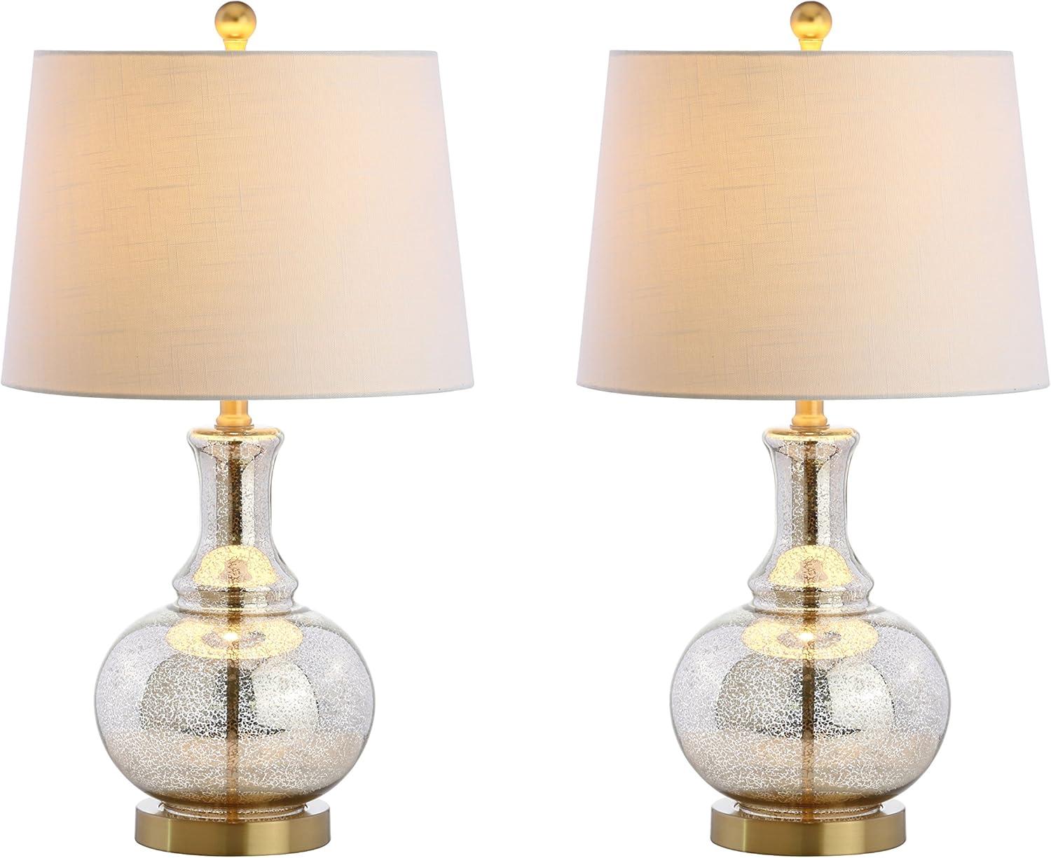 JONATHAN Y Lavelle Glass LED Table Lamp