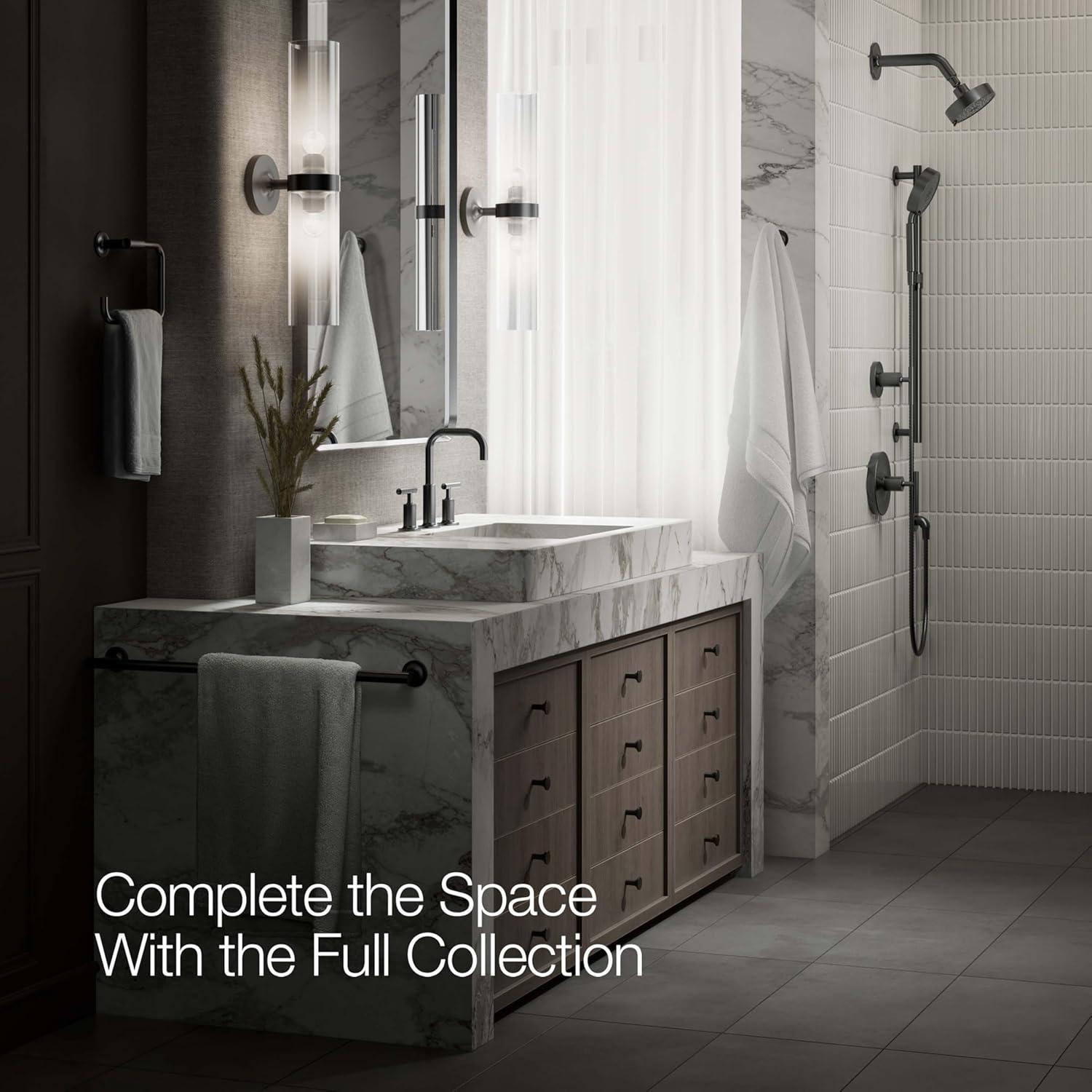Purist® Widespread Faucet with Drain Assembly Low Lever Handles and Low Gooseneck Spout