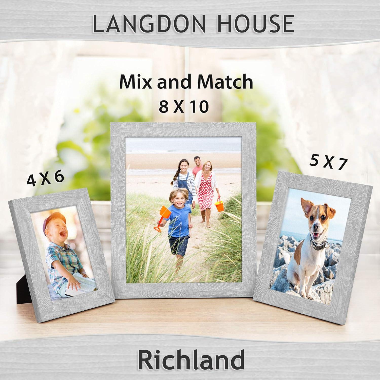 Langdon House 4x6 Ash Gray Picture Frames, Contemporary Style, 6 Pack, Richland Collection (US Company)