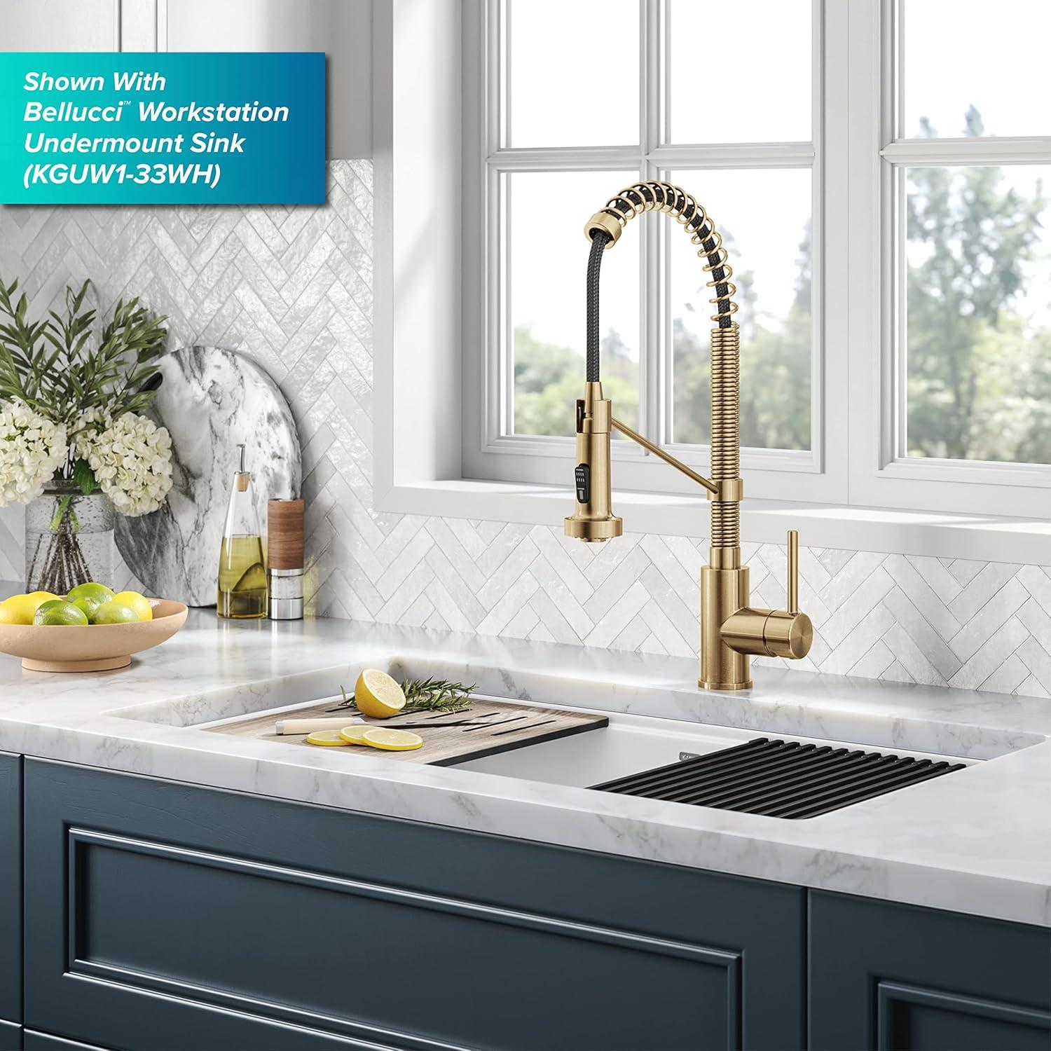 Kraus Bolden Touchless Sensor Commercial Style 2-Function Single Handle Pull-Down Kitchen Faucet