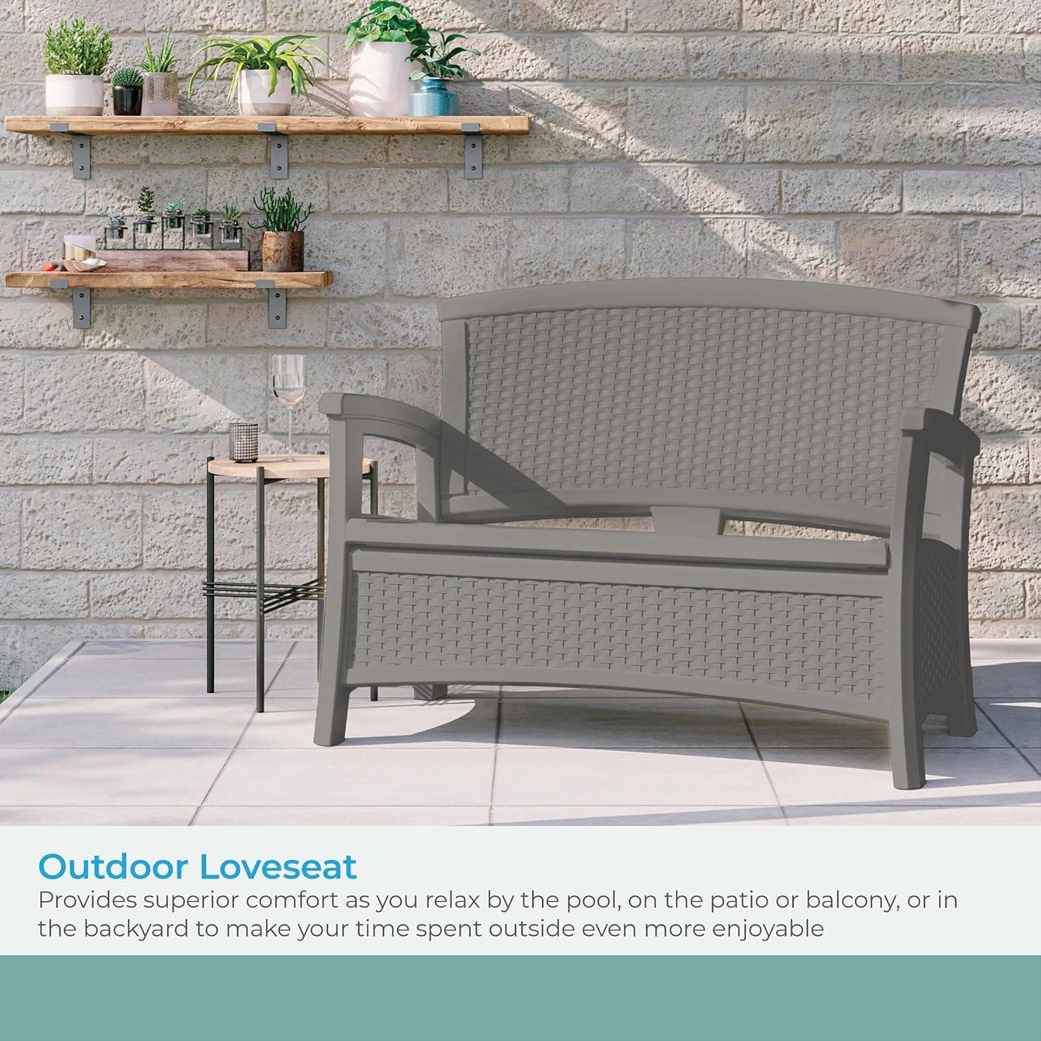 Suncast Elements 47'' Resin Outdoor Loveseat