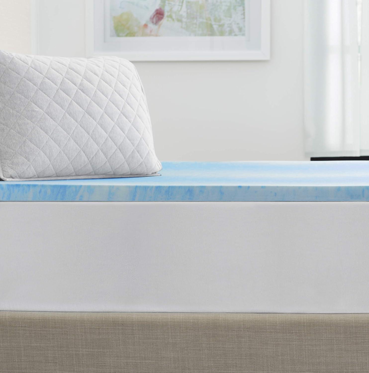 Twin White Gel Memory Foam Mattress Topper