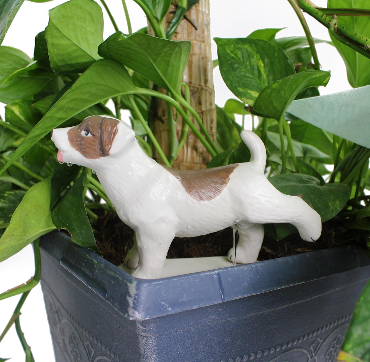 Ceramic Dog Peeing Self-Watering Plant Spike