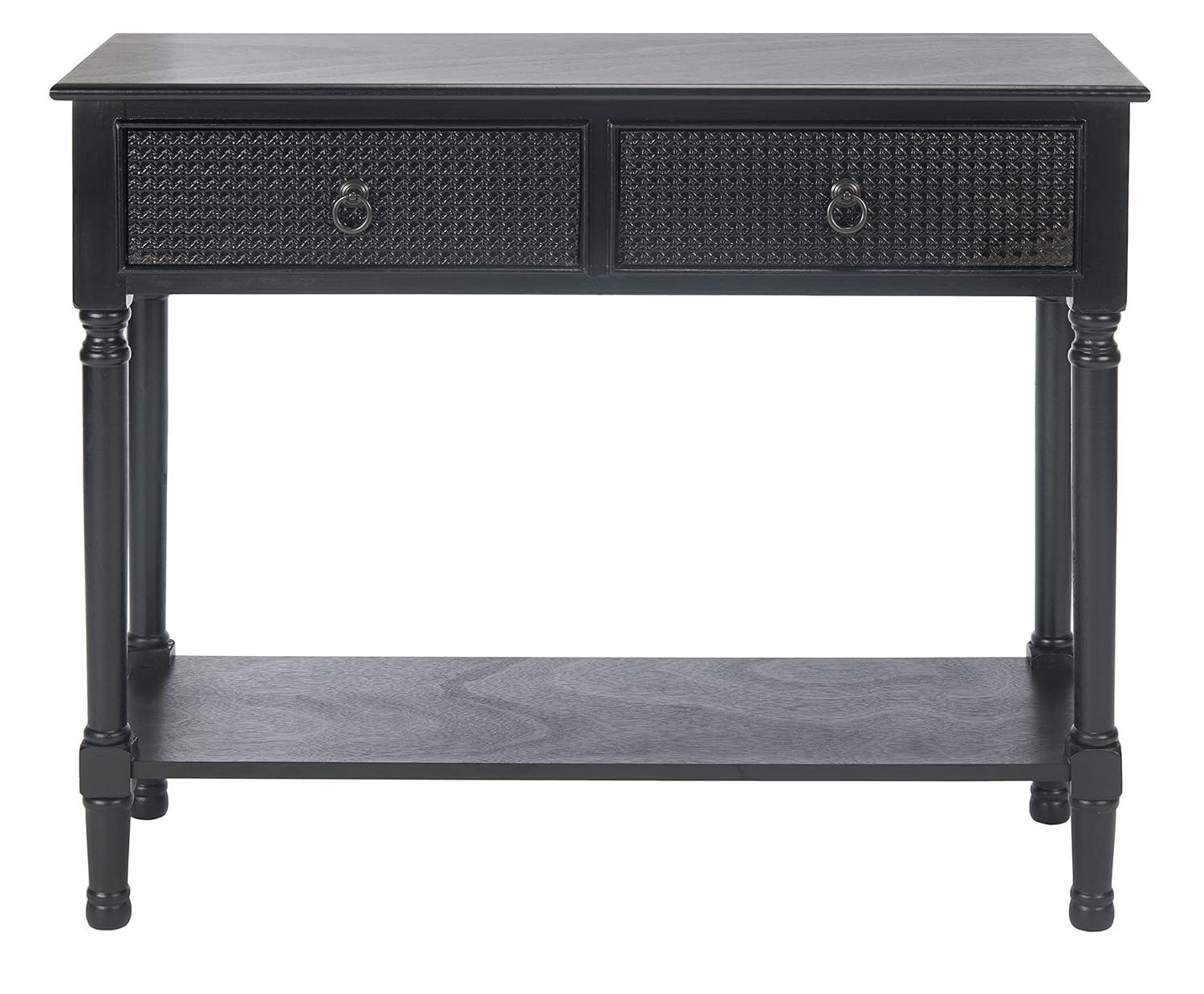 Haines 2 Drawer Console Table - CNS5727A - Black - Safavieh
