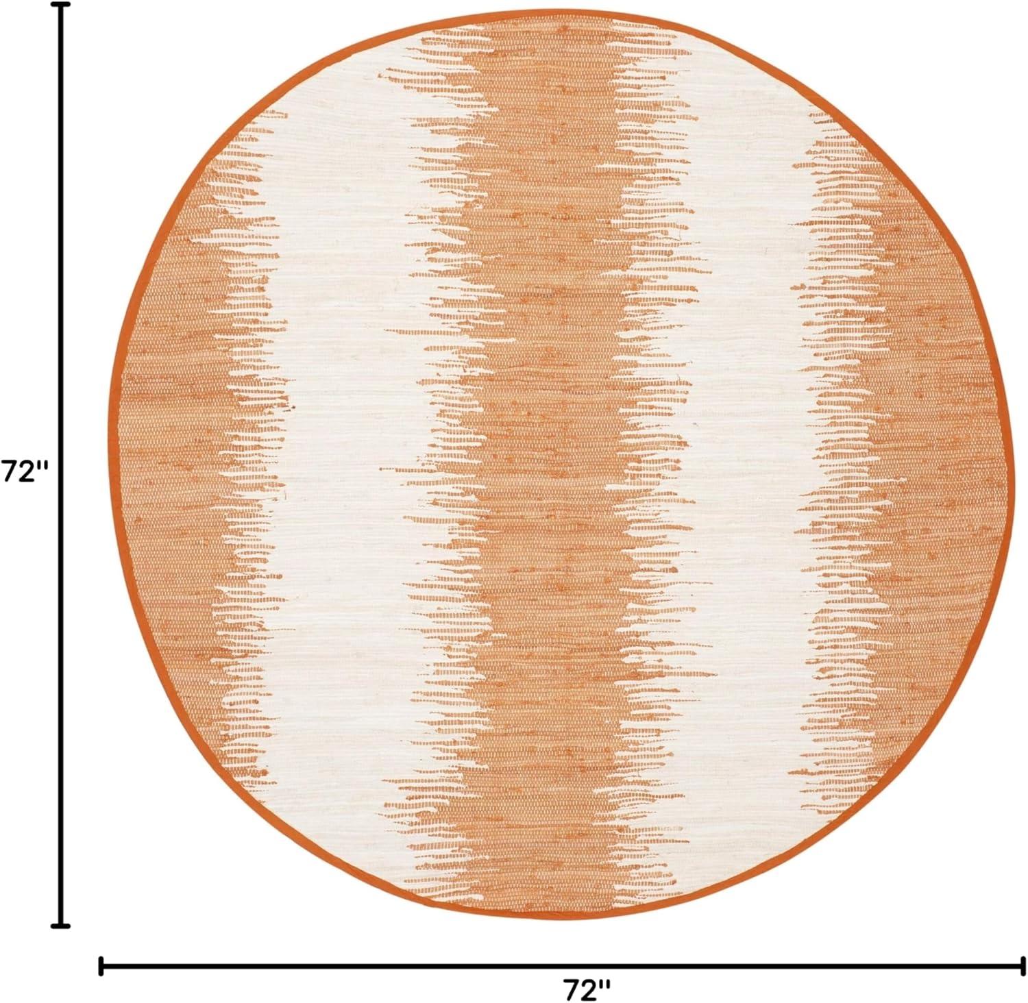 Montauk MTK751 Hand Woven Indoor Area Rug - Orange - 6' Round - Safavieh