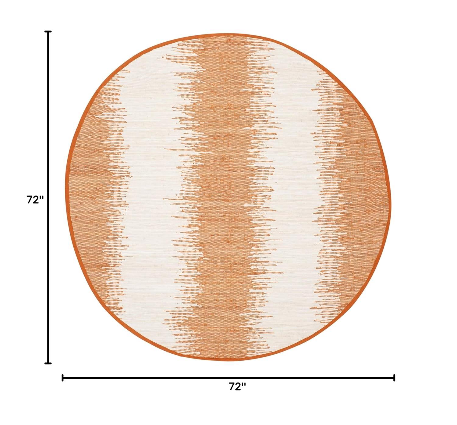 Montauk MTK751 Hand Woven Indoor Area Rug - Orange - 6' Round - Safavieh