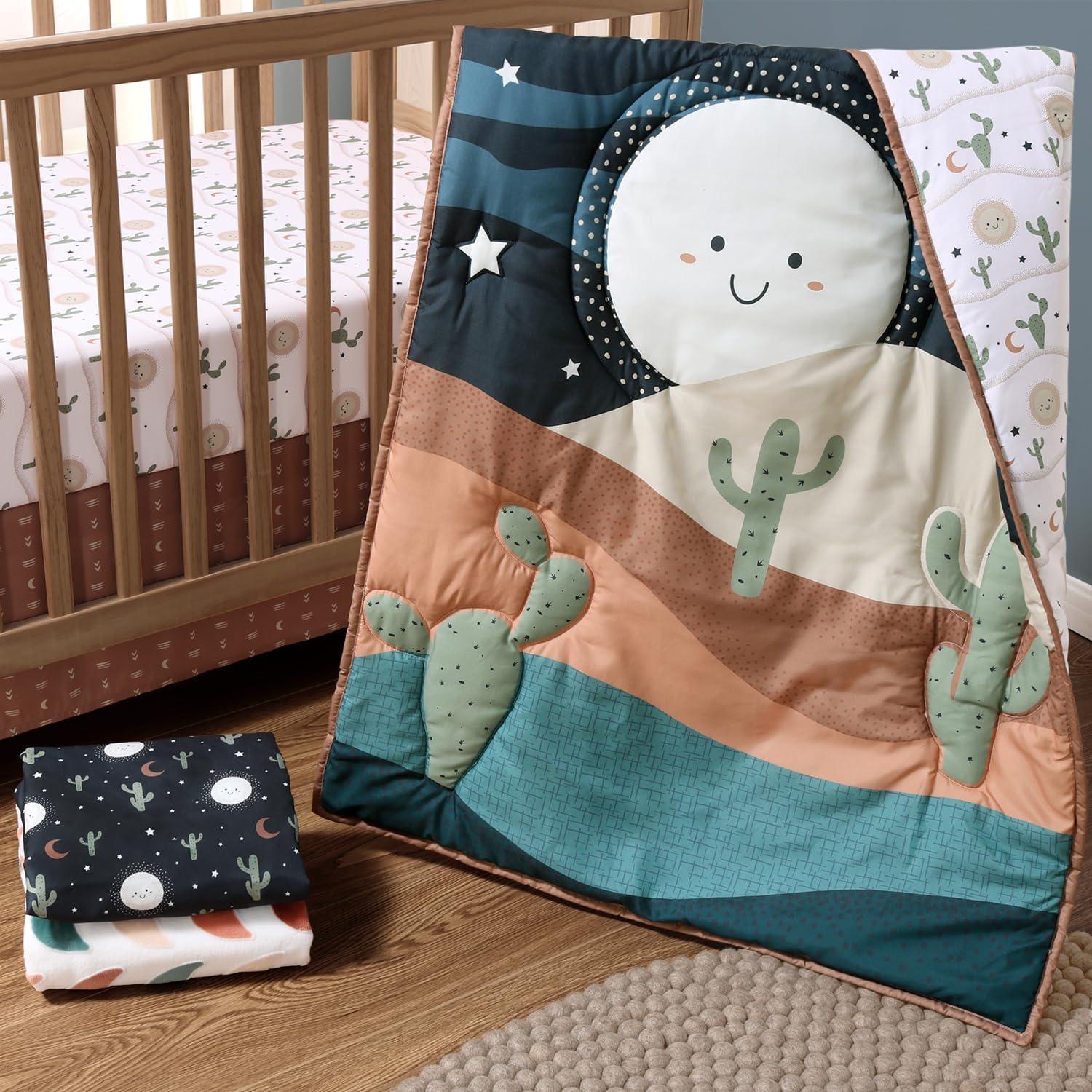 The Peanutshell Crib Bedding Set for Baby Girls & Boys - Joshua Tree, 5 Pieces