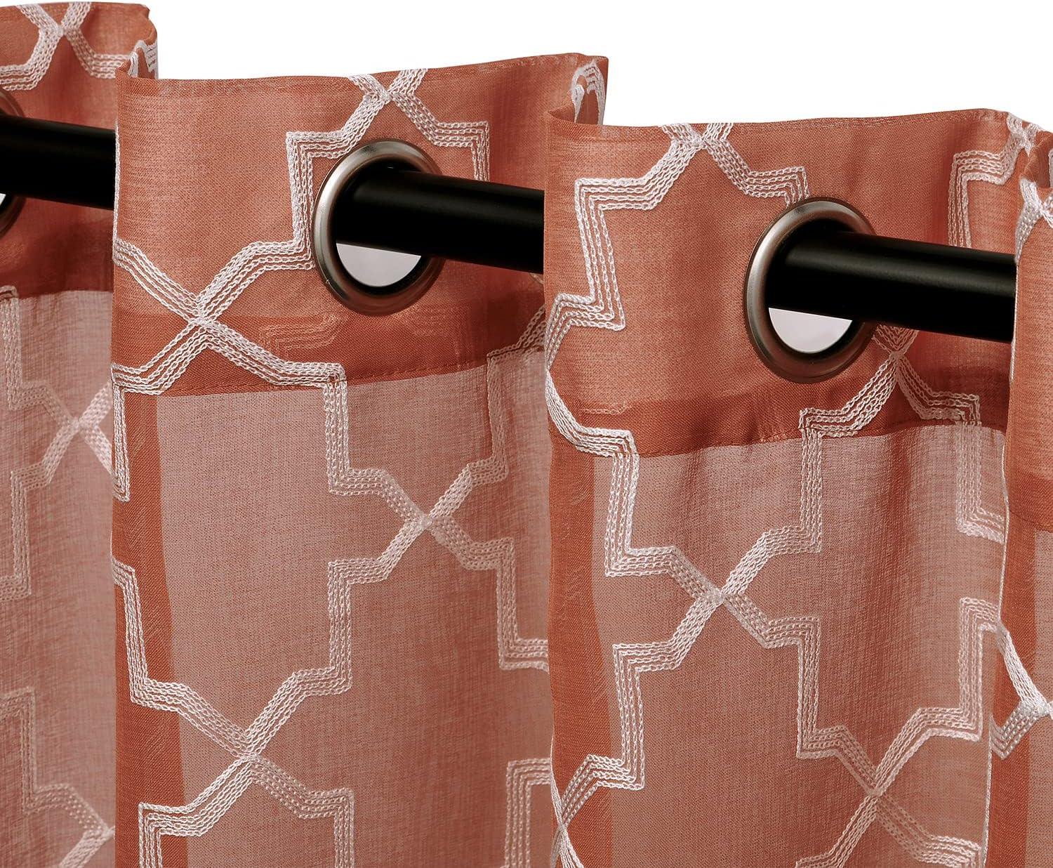 Superior Venetian Damask Jacquard Curtains, Window Accent, Perfect for Family Room or Bedroom, Vintage, Traditional, Classic with Rod Pockets or Grommets, Curtain Set of 2 Panels, 52" X 63", Ivory