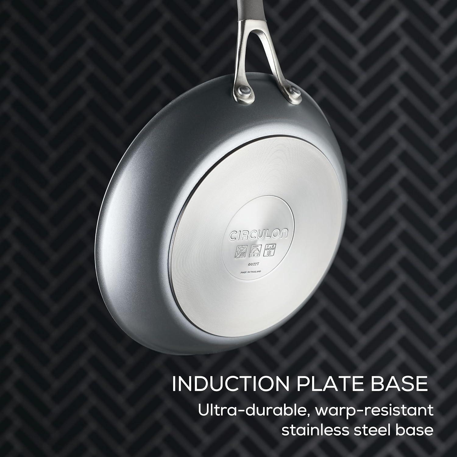 Graphite Stainless Steel Nonstick Induction Fry Pan Set, 2 Piece