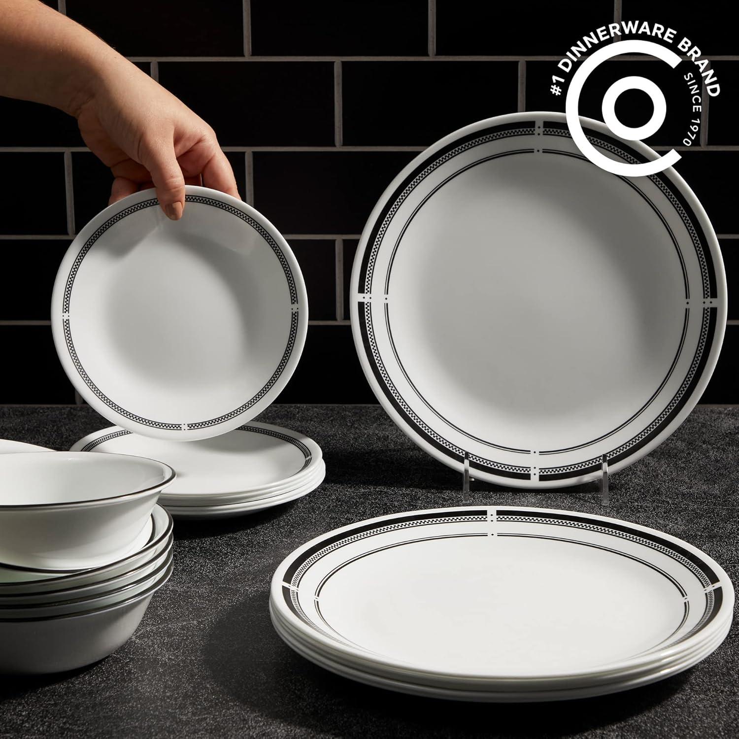 Corelle Brasserie 18-Piece Glass Dinnerware Set (Service for 6)