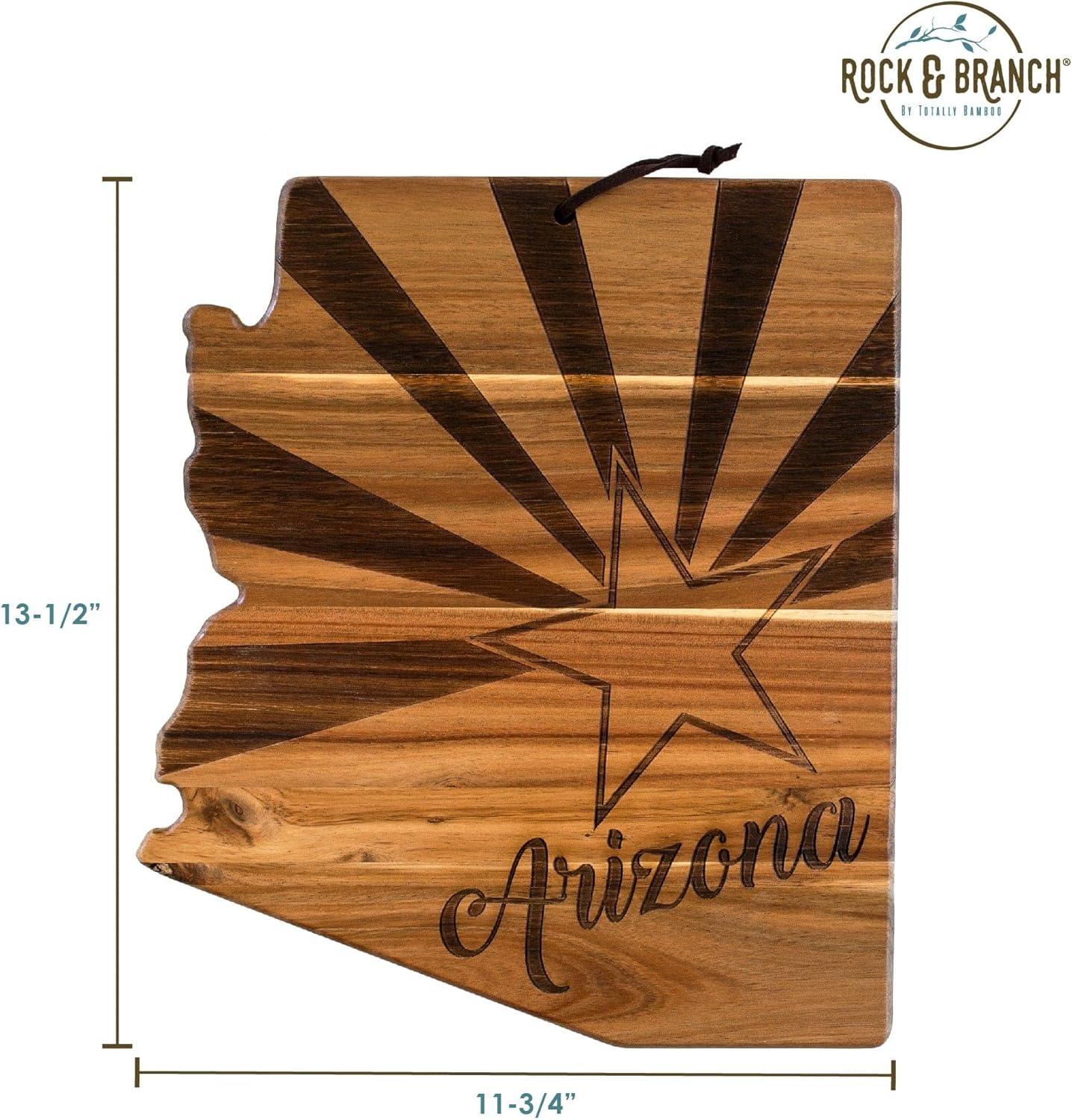 Rock & Branch Origins Arizona Cutting Board Brown:  Acacia, Lightweight, Hand Wash, 11.75" x 13.5"