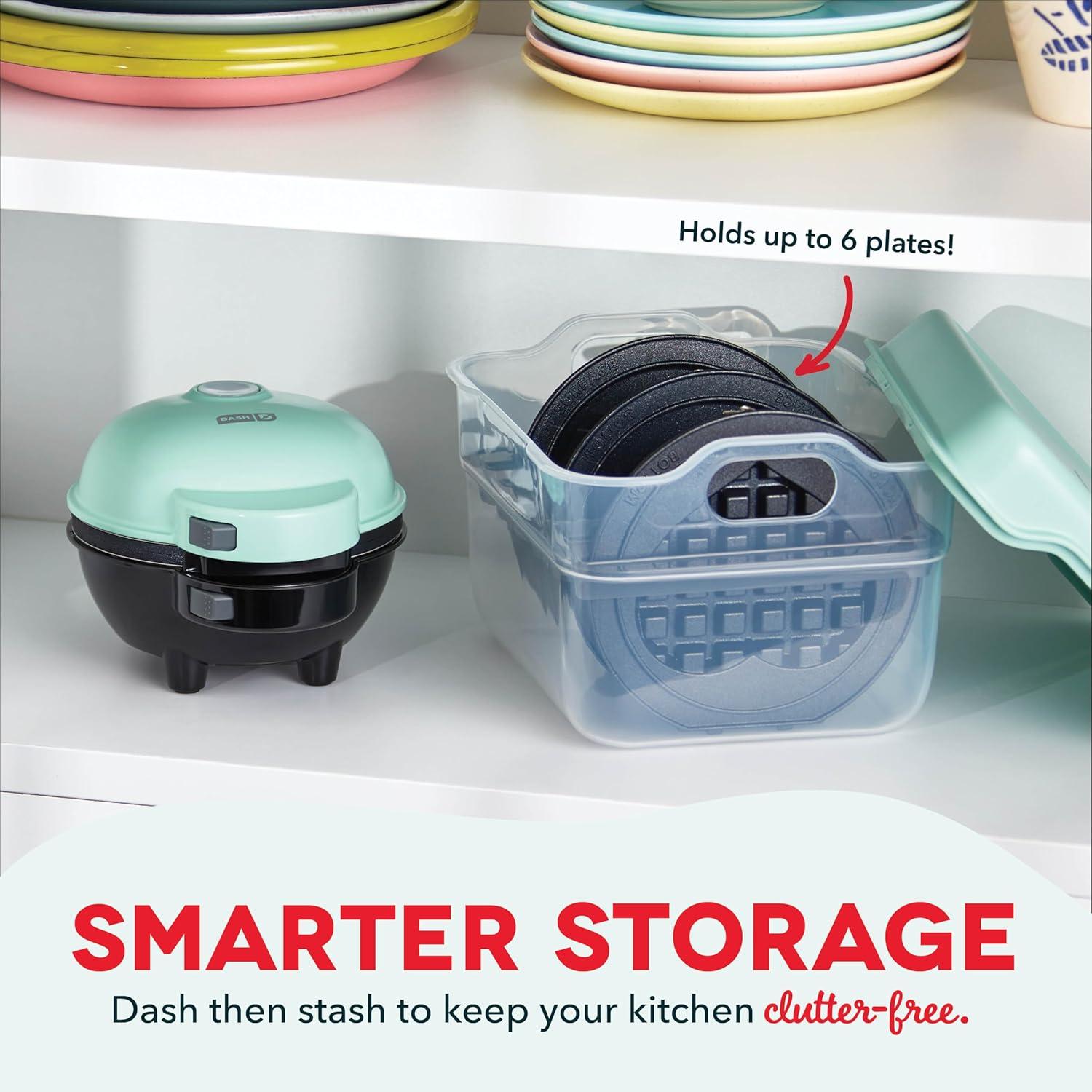 Multi-Plate Mini Maker Waffle & Griddle Plates Compact Design