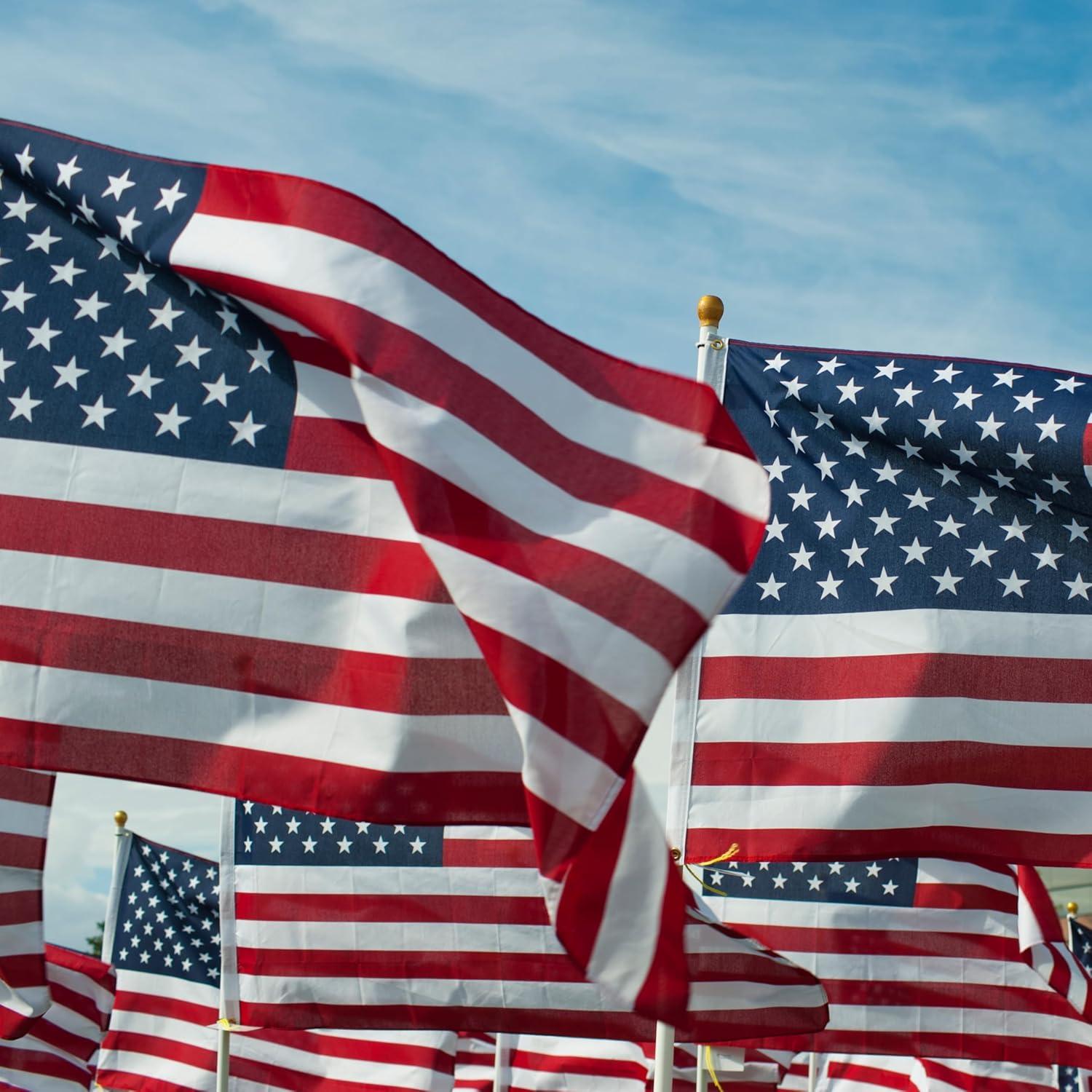 Heavy Duty 5x8 American Flag with Embroidered Stars