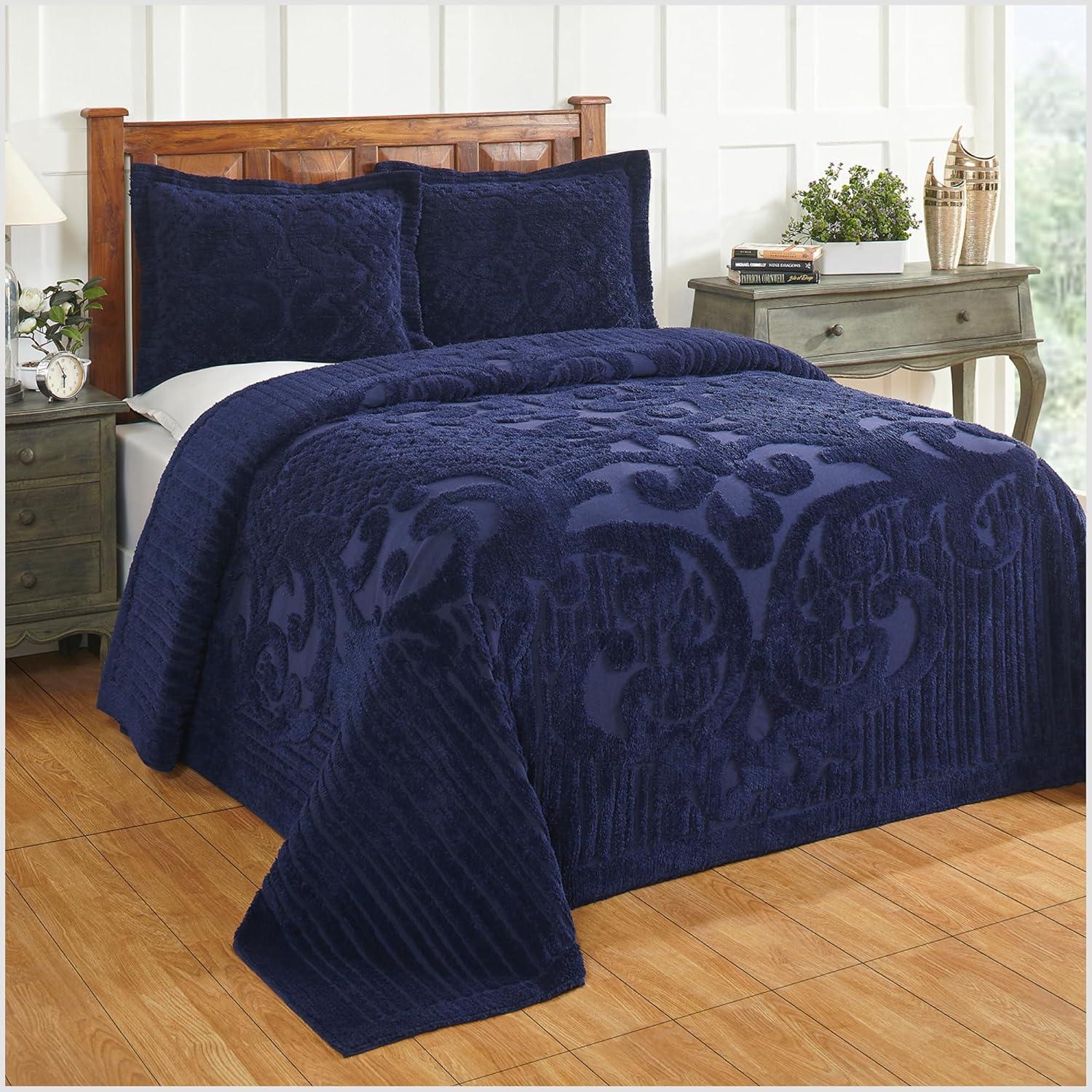 Ashton Collection 100% Cotton Tufted Unique Luxurious Medallion Design Bedspread - Better Trends