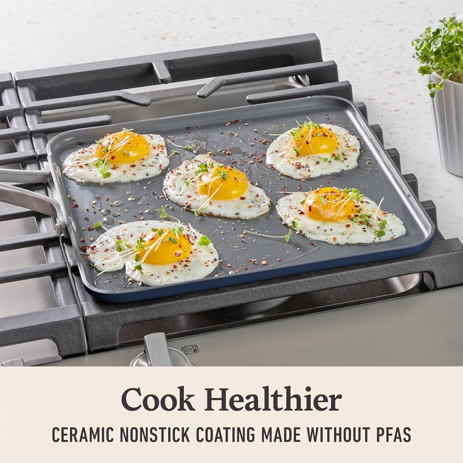 Calphalon Calphalon  Premier Ceramic Nonstick 11" Square Griddle, Mushroom Gray