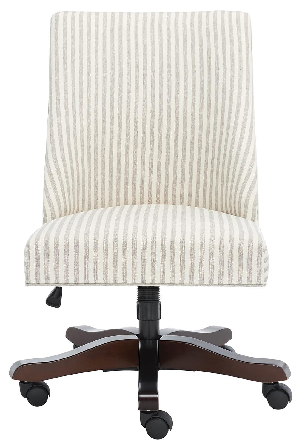Scarlet Desk Chair - Beige Stripe - Safavieh