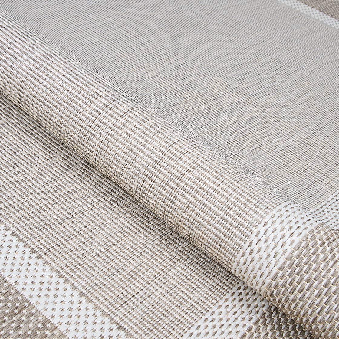 Champagne-Taupe Synthetic Rectangular 9' x 13' Easy-Care Outdoor Rug