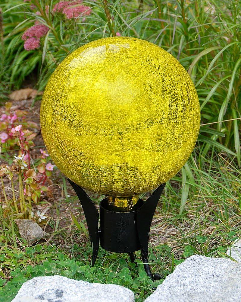 7.75"  Small Iron Trestle Gazing Globe Ball Stand Black Powder Coat Finish - ACHLA Designs