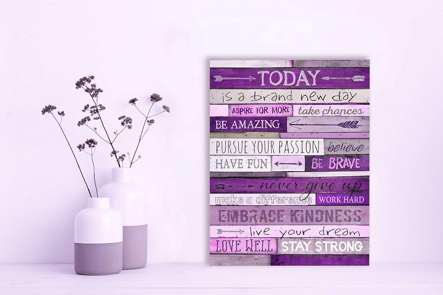 Inspirational Wall Art with Office Wall Decor for Bedroom Teen Girl Wall Pictures for Living Room Wall Decor for Bedroom Word Artwork for Home Walls Teenage Girl Room Decor 12x16