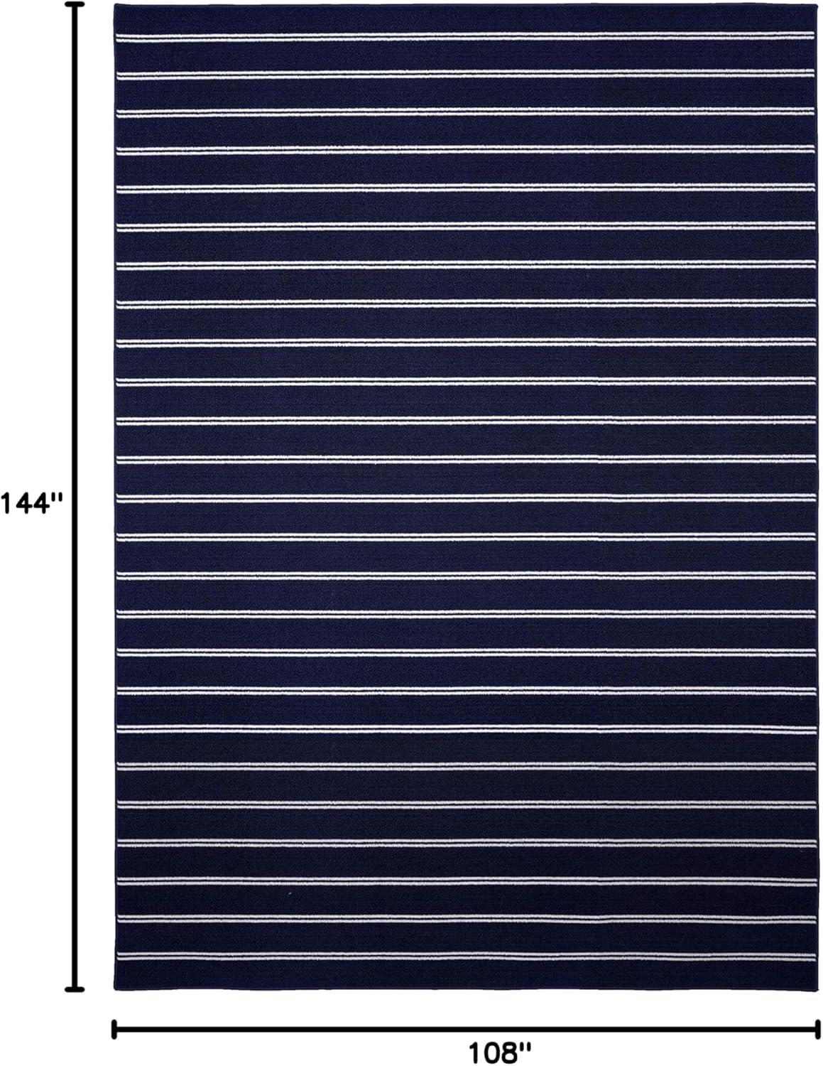 Garland Rug Avery Polypropylene Navy Indoor Area Rug, 9' x 12'