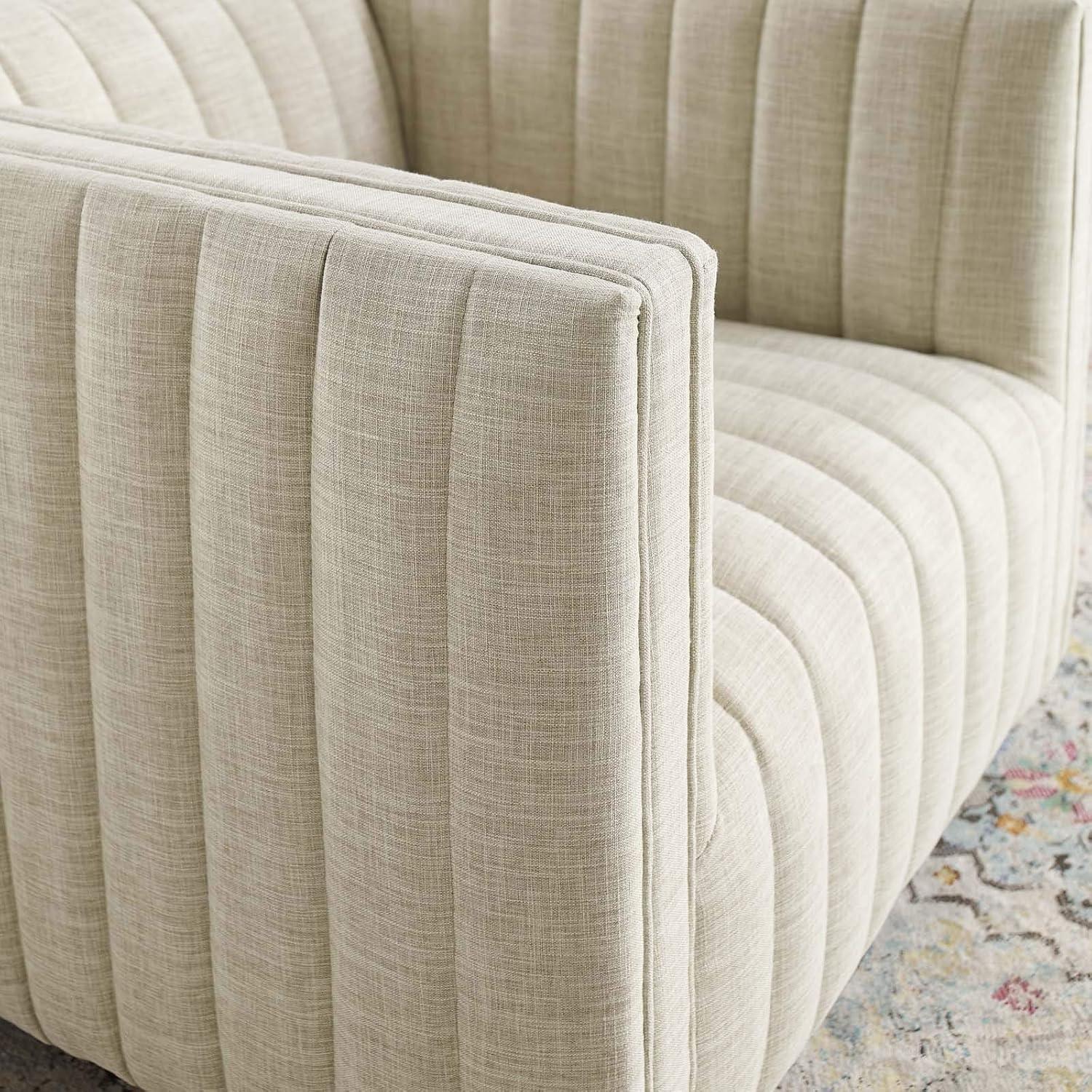 Modway Conjure Channel Tufted Performance Velvet Swivel Armchair