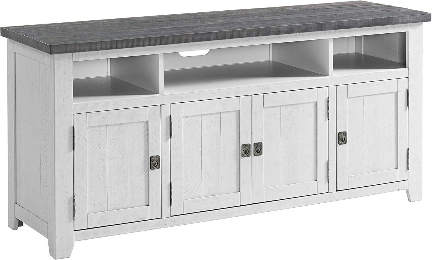 Foundry 65" TV Stand White Stain with Gray Top - Martin Svensson Home