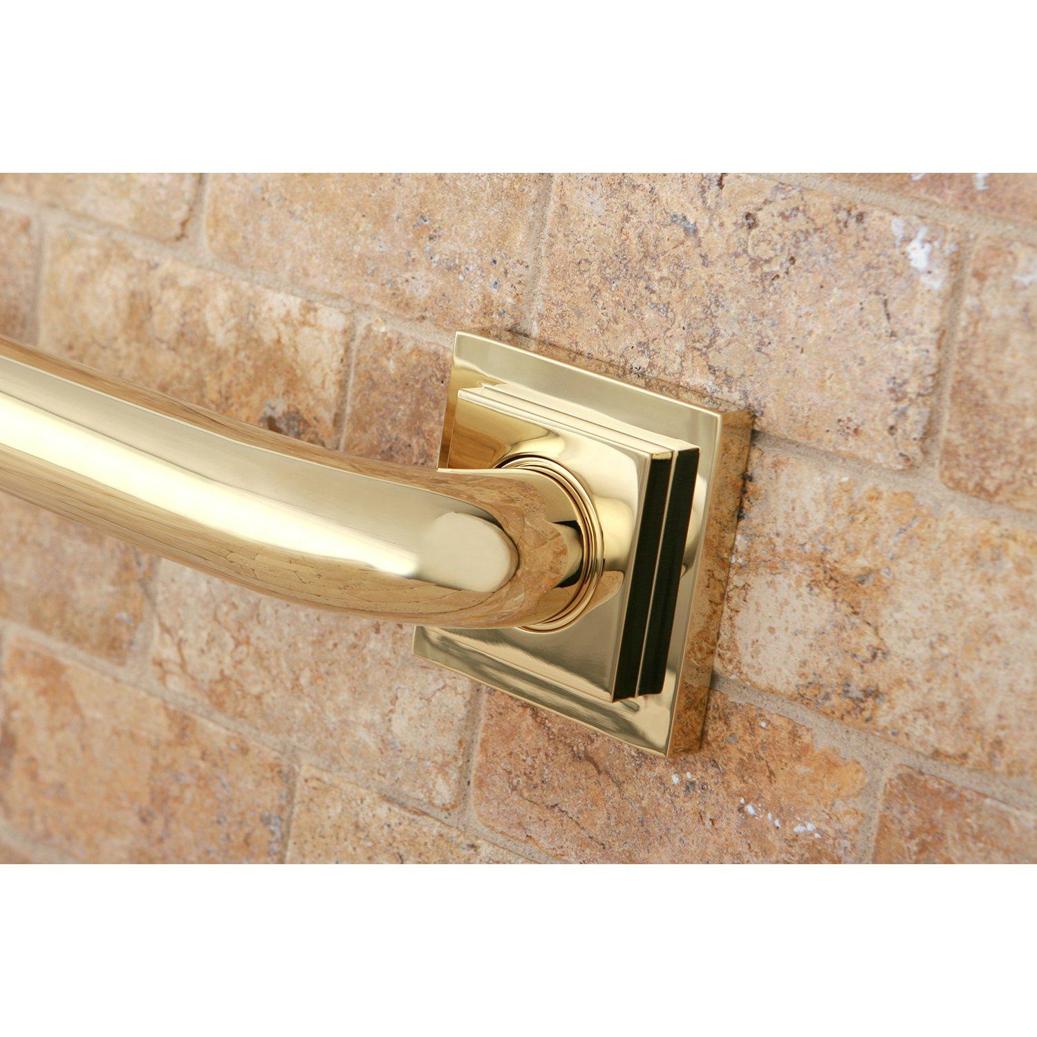 Kingston Brass DR614242 Claremont 24" Grab Bar, 1-1/4" Diameter, Polished Brass