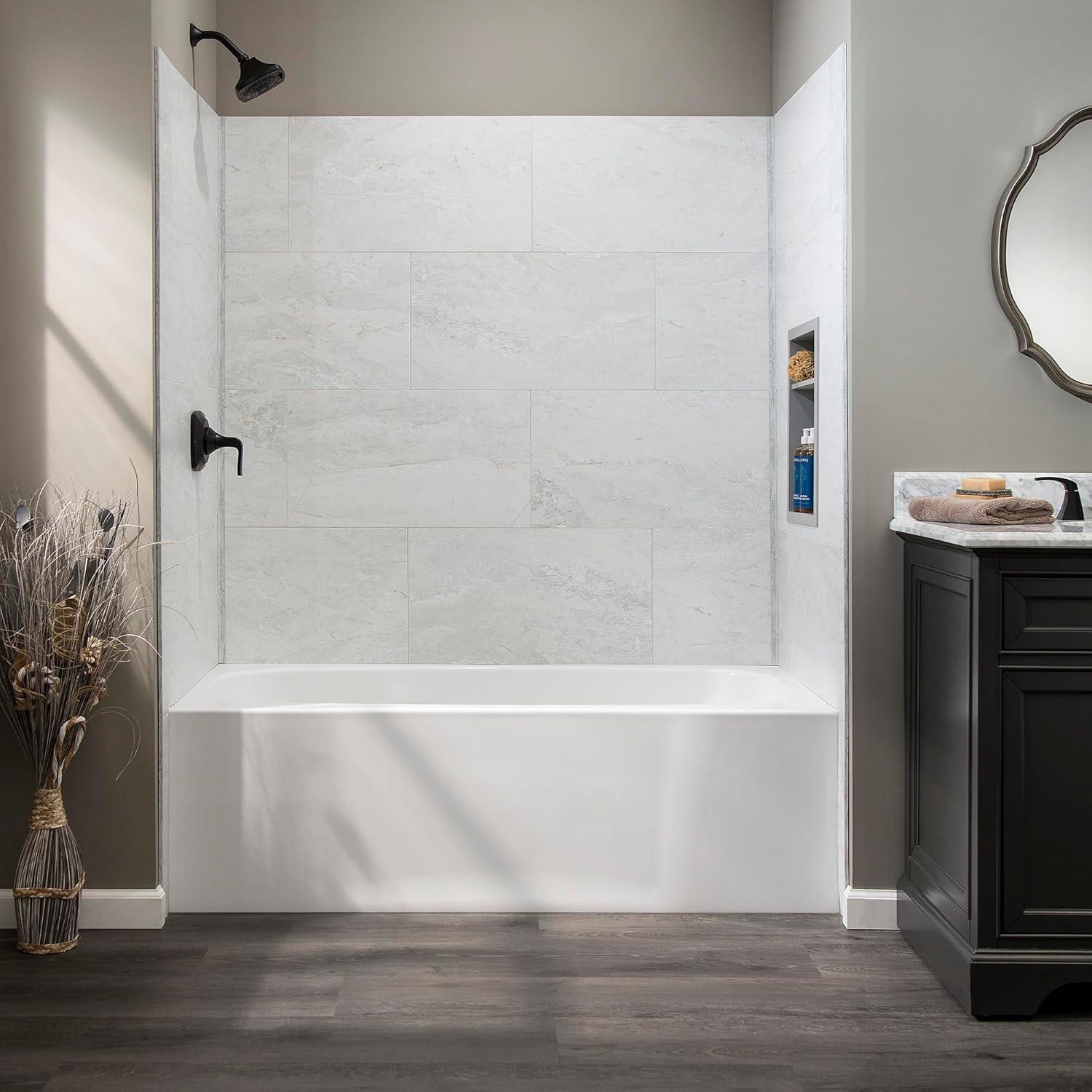 Palisade 25.6 in. x 14.8 in. Tile Shower and Tub Surround Kit