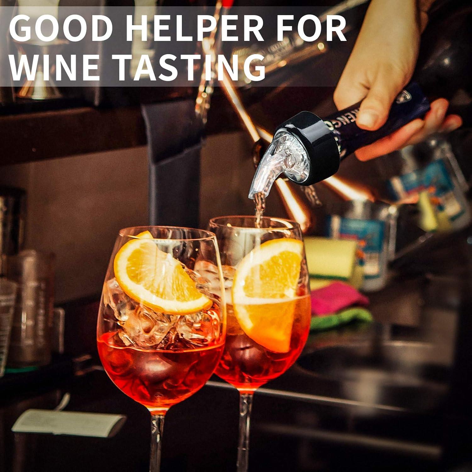 Black and Clear Plastic 30ml Automatic Measured Bottle Pourers Pack of 12