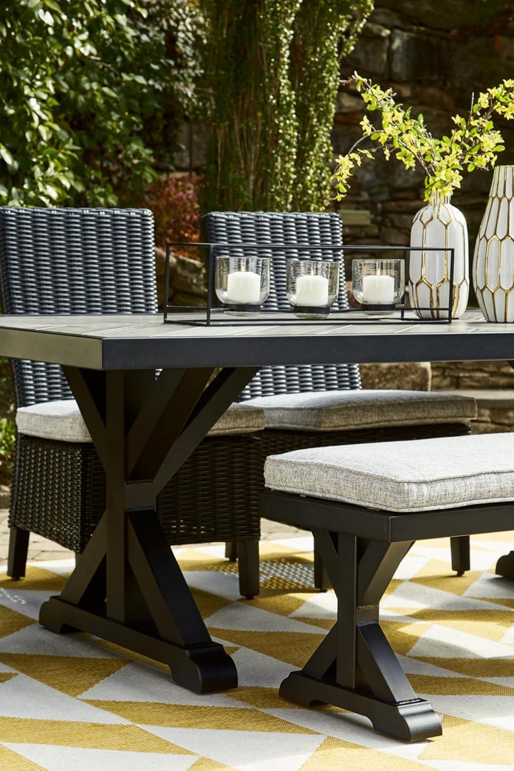 Signature Design by Ashley Beachcroft Black & Gray Outdoor Dining Table