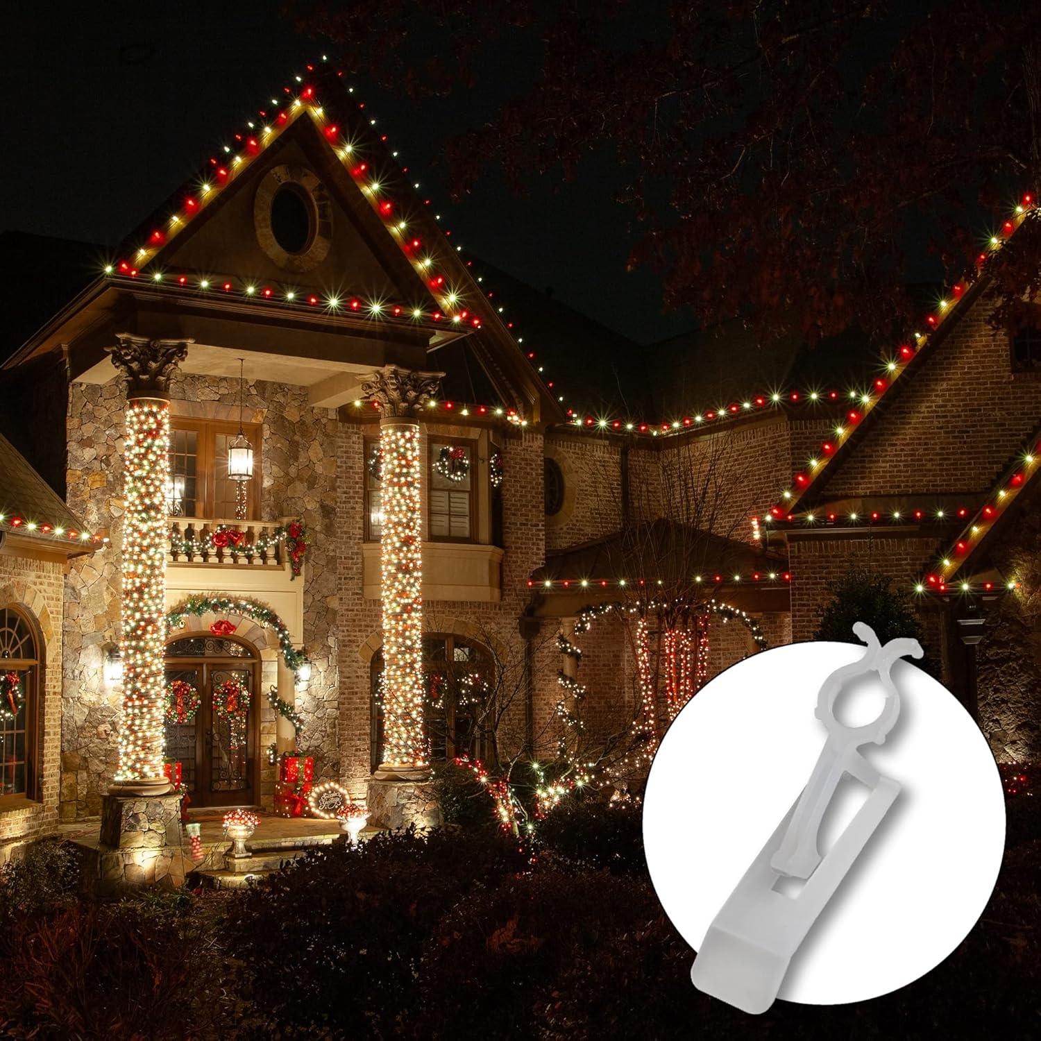 Kringle Traditions All-in-One Outdoor Christmas Light Clip (100 Pack)