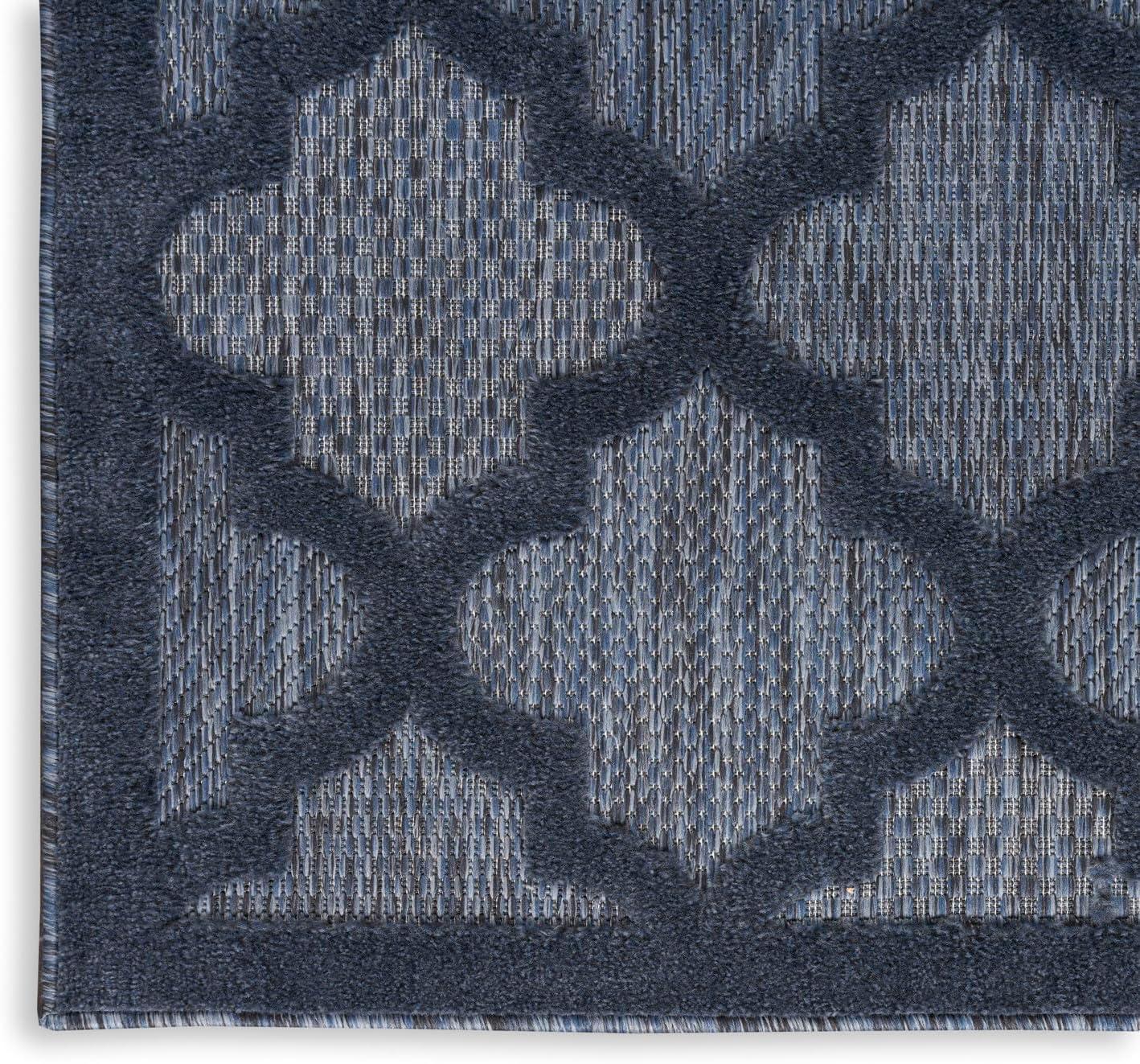 Nourison Easy Care 7' x 10' Navy Blue Indoor/Outdoor Rug