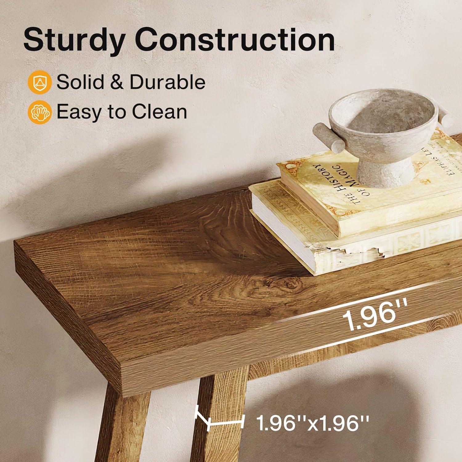 Gracie Oaks 70.9-Inch Farmhouse Console for Entryway, 2-Tier Entry Table Sofa Table