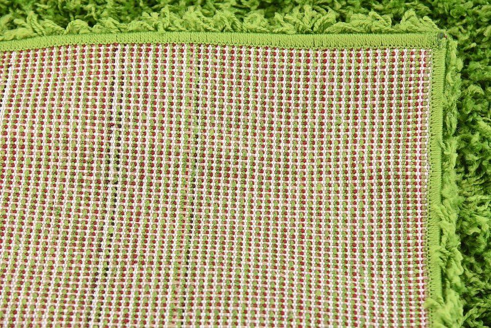 Unique Loom 2' 7 x 10' 0 Solid Shag Grass Green Area Rug