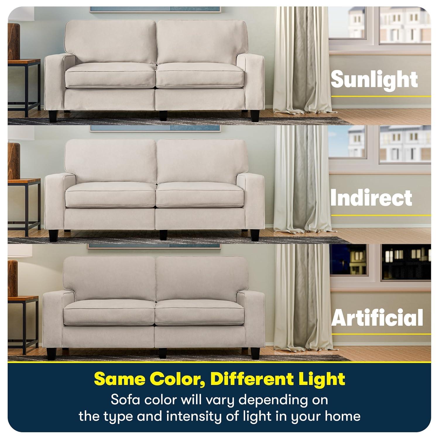 Serta Palisades 78" Track Arm Sofa, Easy Care Fabric, Soft Pillow Back, Pocket Coil Seat Cushions