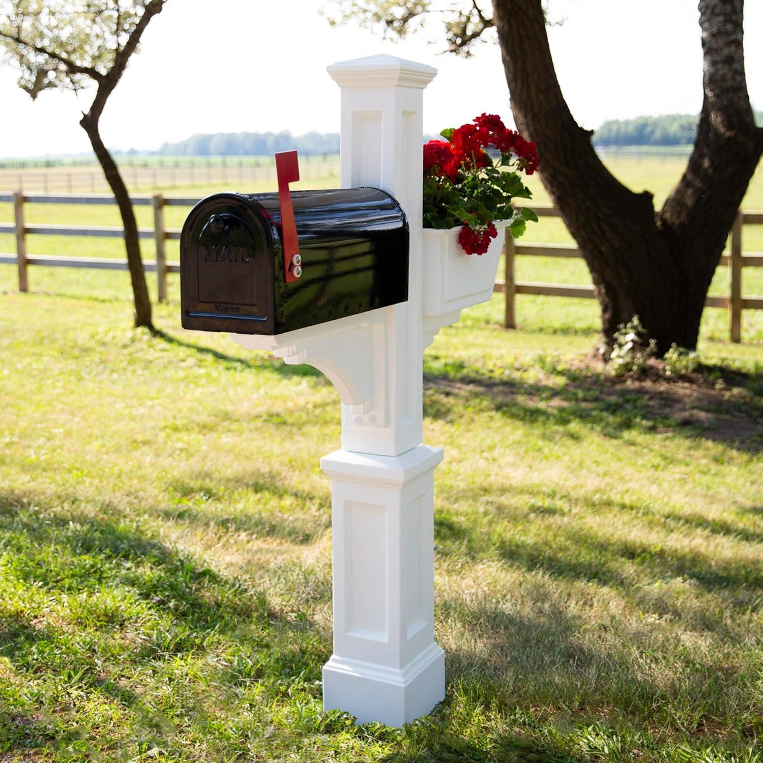 MAYNE 5810W Dover Mailbox Post - White