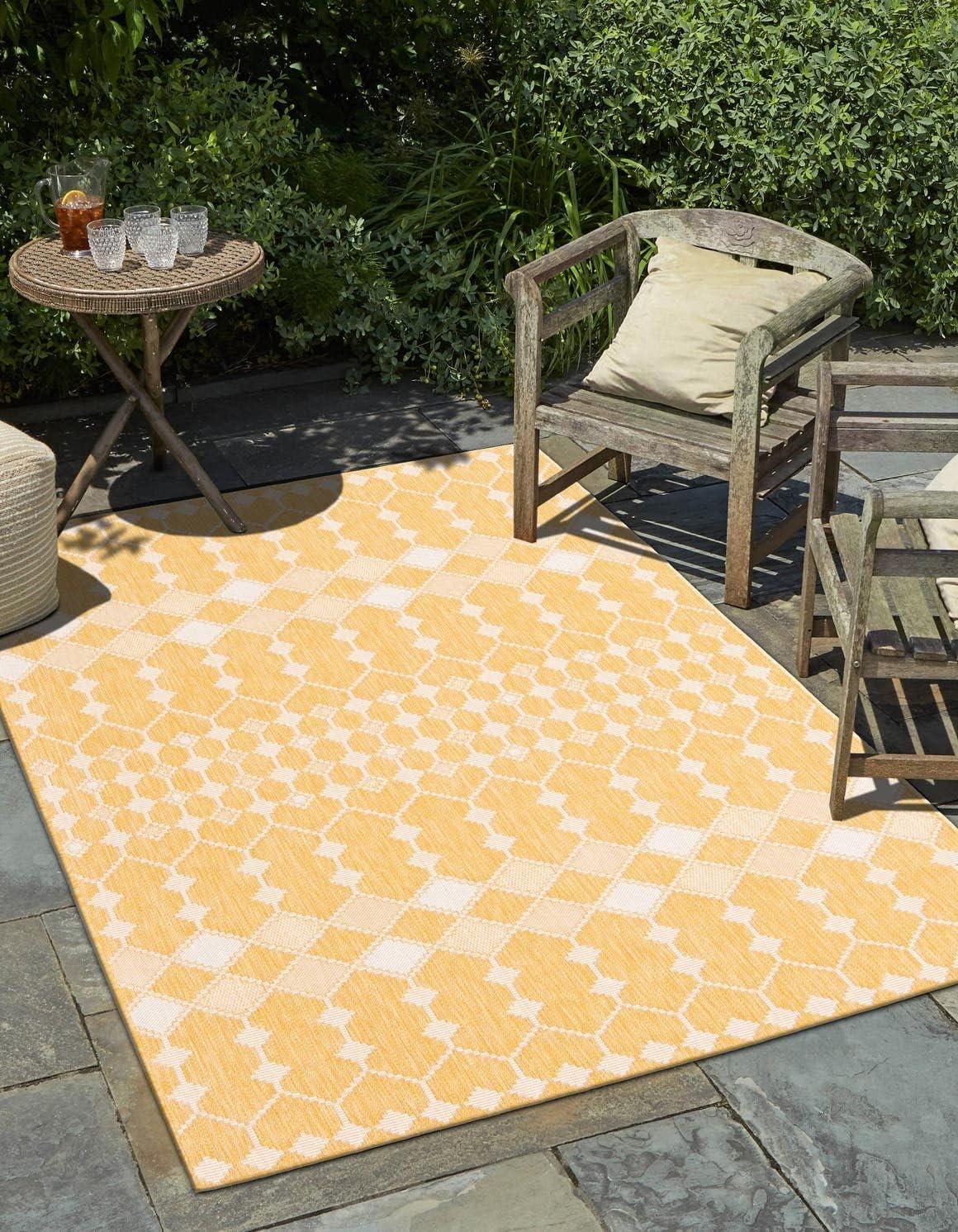 Unique Loom Outdoor Trellis Traliccio Trellis Woven Area Rug