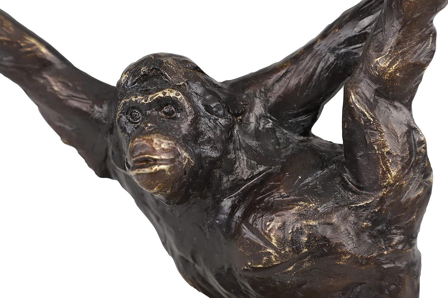 9" x 15" Black Polystone People Sculpture, by DecMode