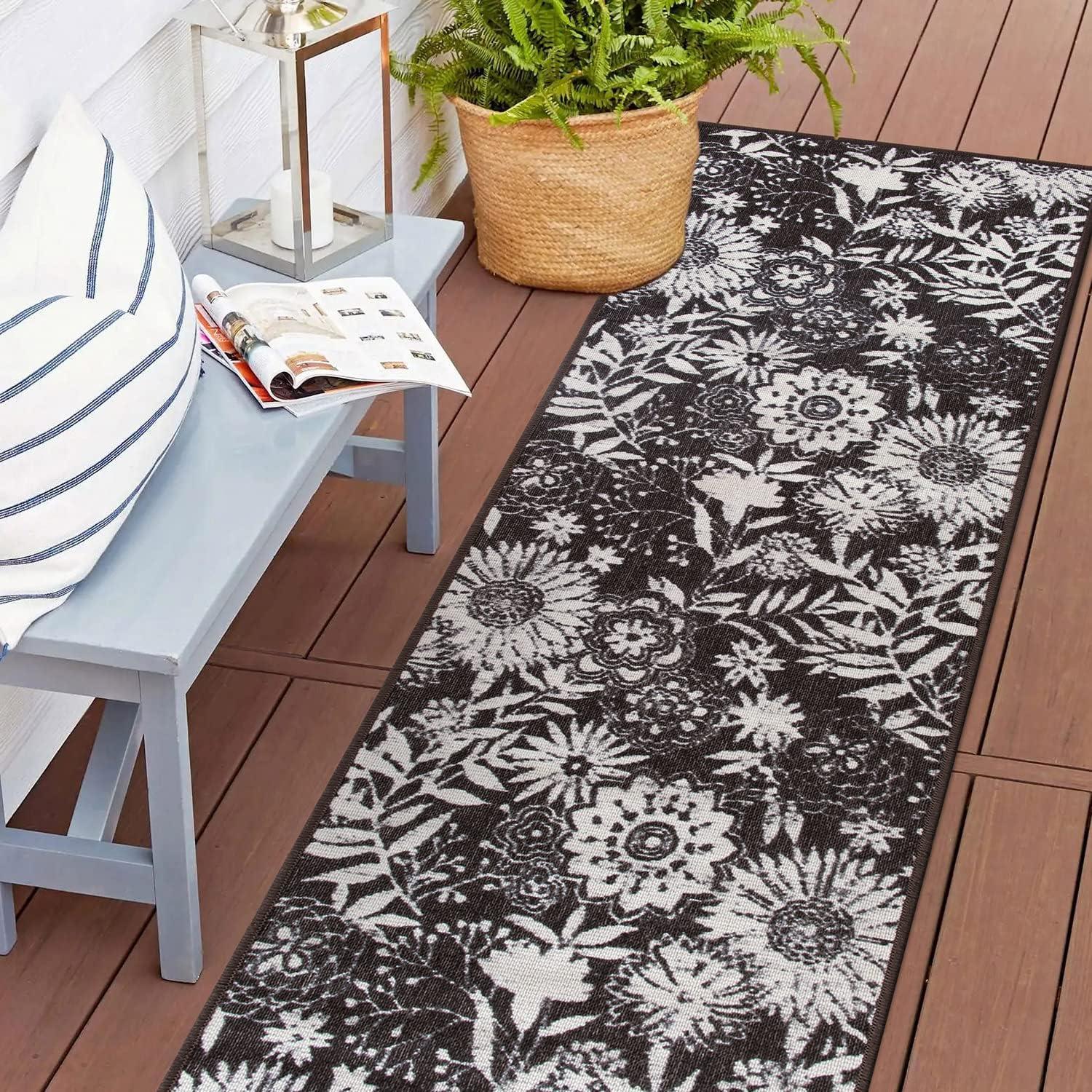 World Rug Gallery Modern Floral Flowers Indoor/Outdoor Area Rug