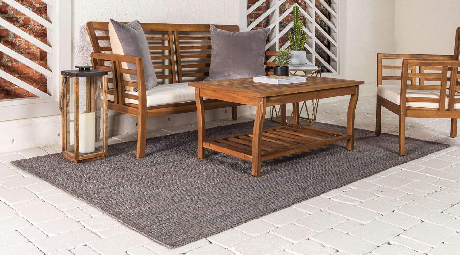 Unique Loom 5' 1 x 8' 0 Dhaka Braided Jute Rectangle Area Rug
