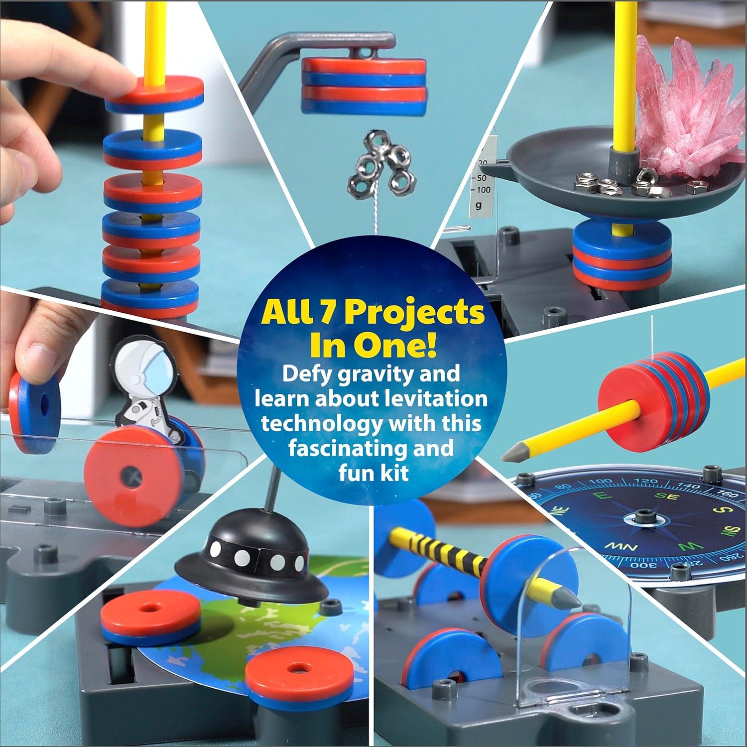 4M: KidzLabs Anti-Gravity Maglev - 7 Physics Projects, Magnetic Levitation STEM