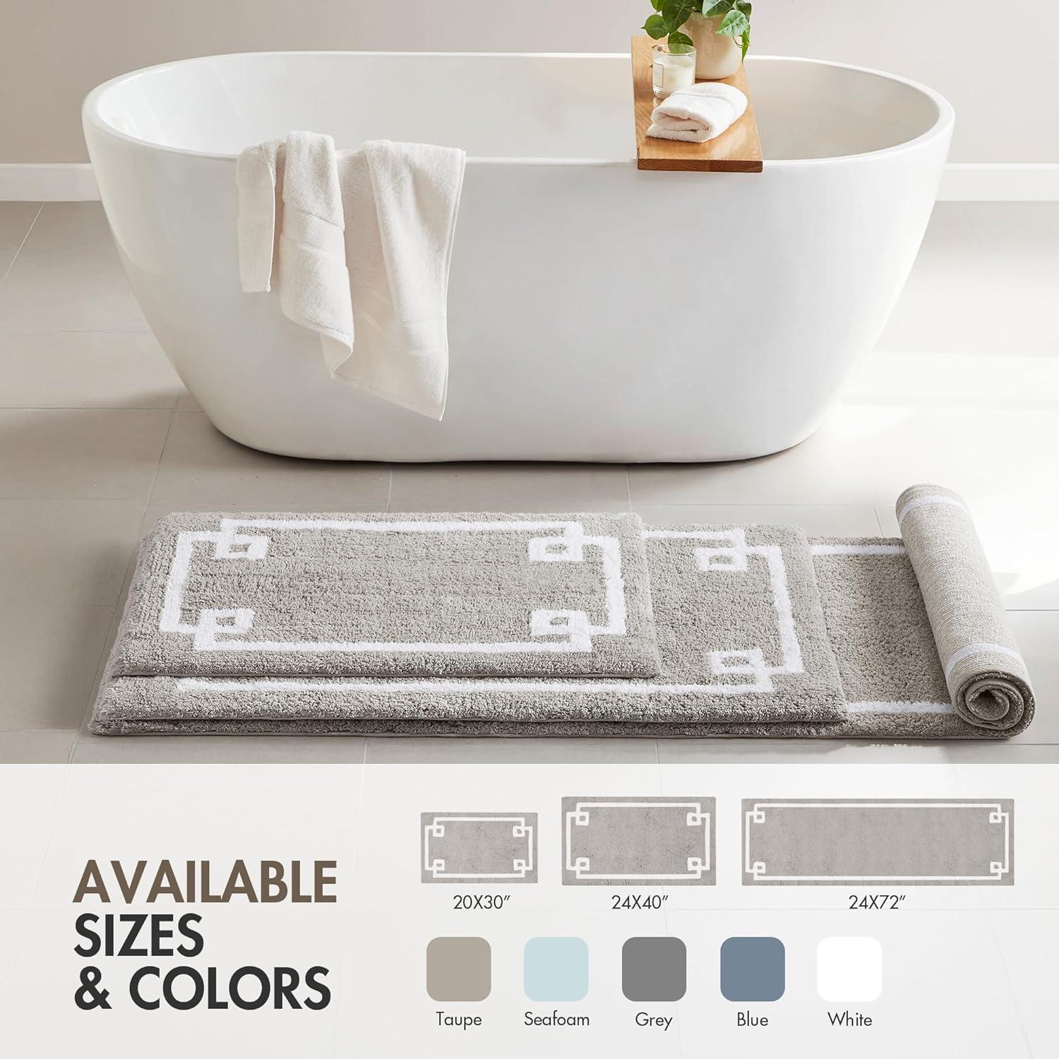 Madison Park Evan 100% Cotton Tufted Bath Rug with Non-Slip Backing