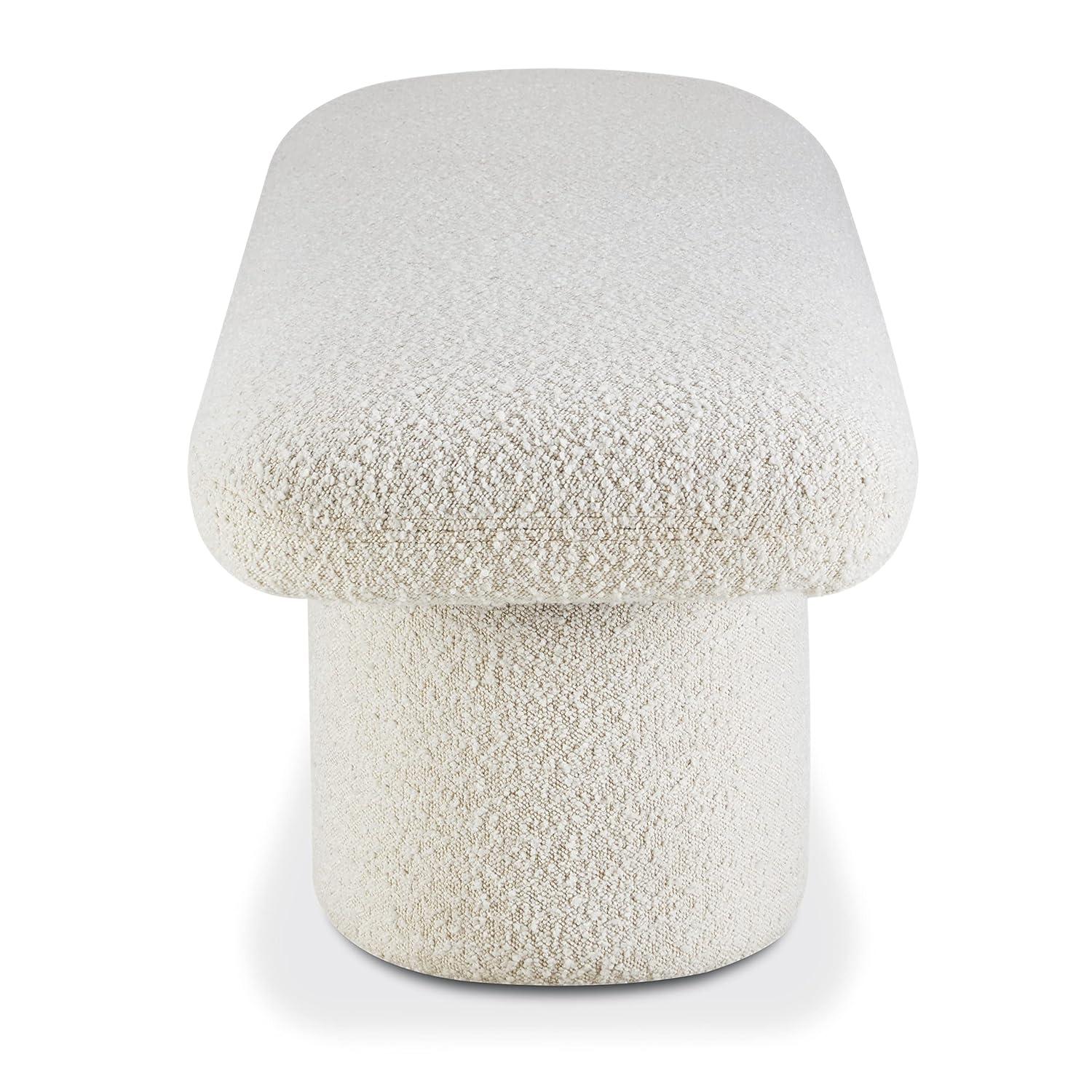 Poly and Bark Poly & Bark Este Bench - Boucle Mid Century Modern Crema White Boucle