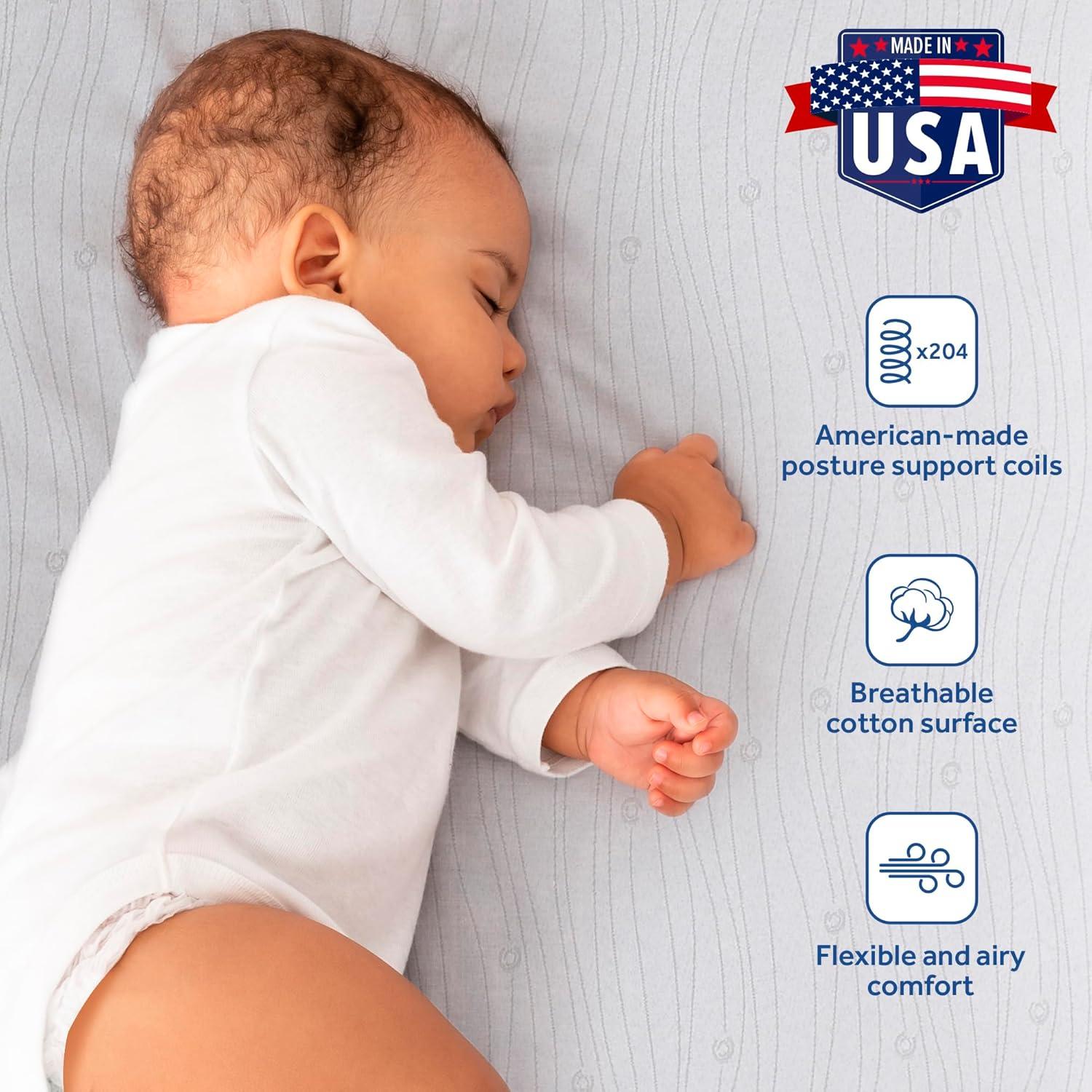 Sealy Baby FlexCool Breathable Hypoallergenic 2-Stage Waterproof Baby Crib Mattress & Toddler Bed Mattress, GREENGUARD Gold Certified, 52" x 28"