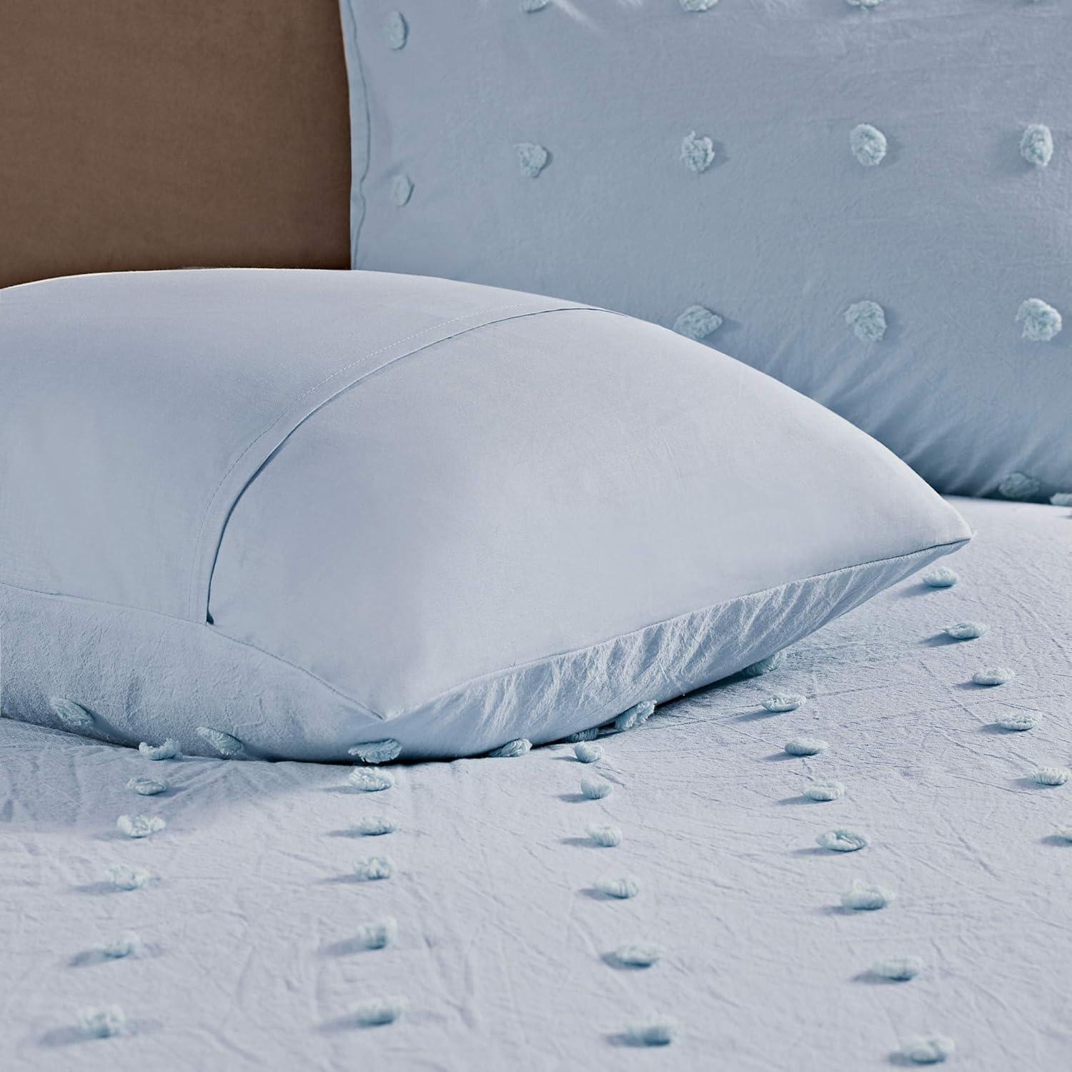 Intelligent Design Brooklyn Cotton Jacquard Duvet Cover Set with Euro Shams and Throw Pillows