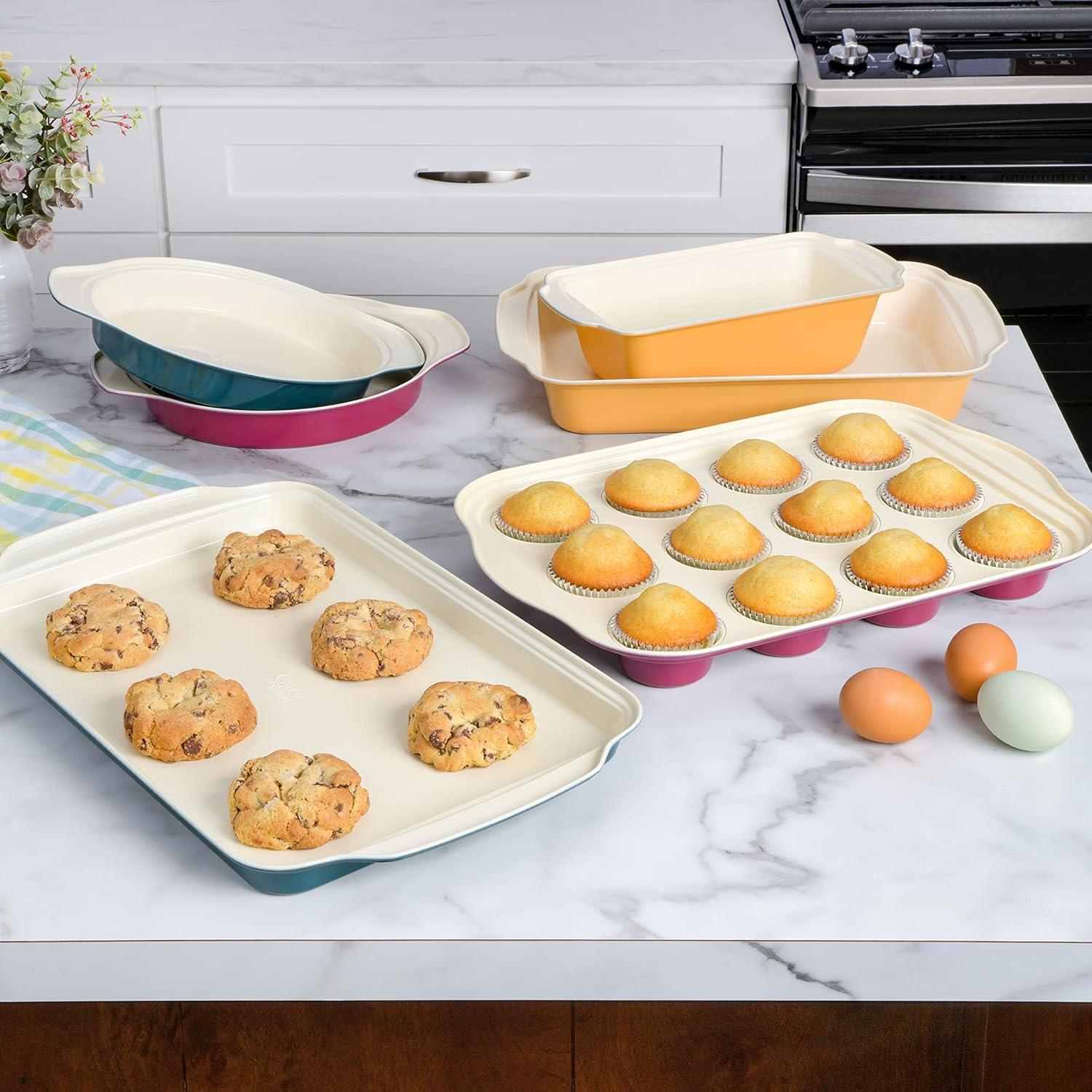 Savory Saffron 6-Piece Multicolor Ceramic Nonstick Bakeware Set