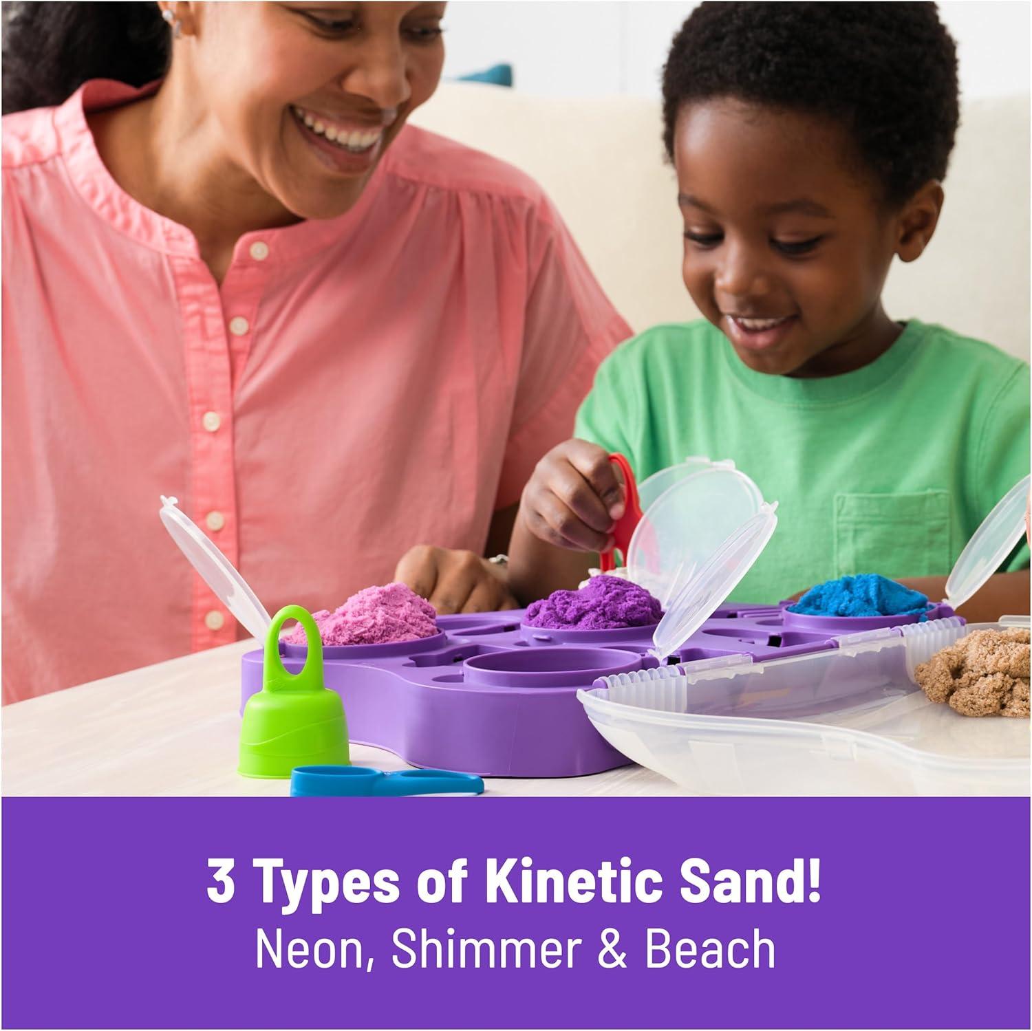 Kinetic Sand Variety Case with Tools and Storage