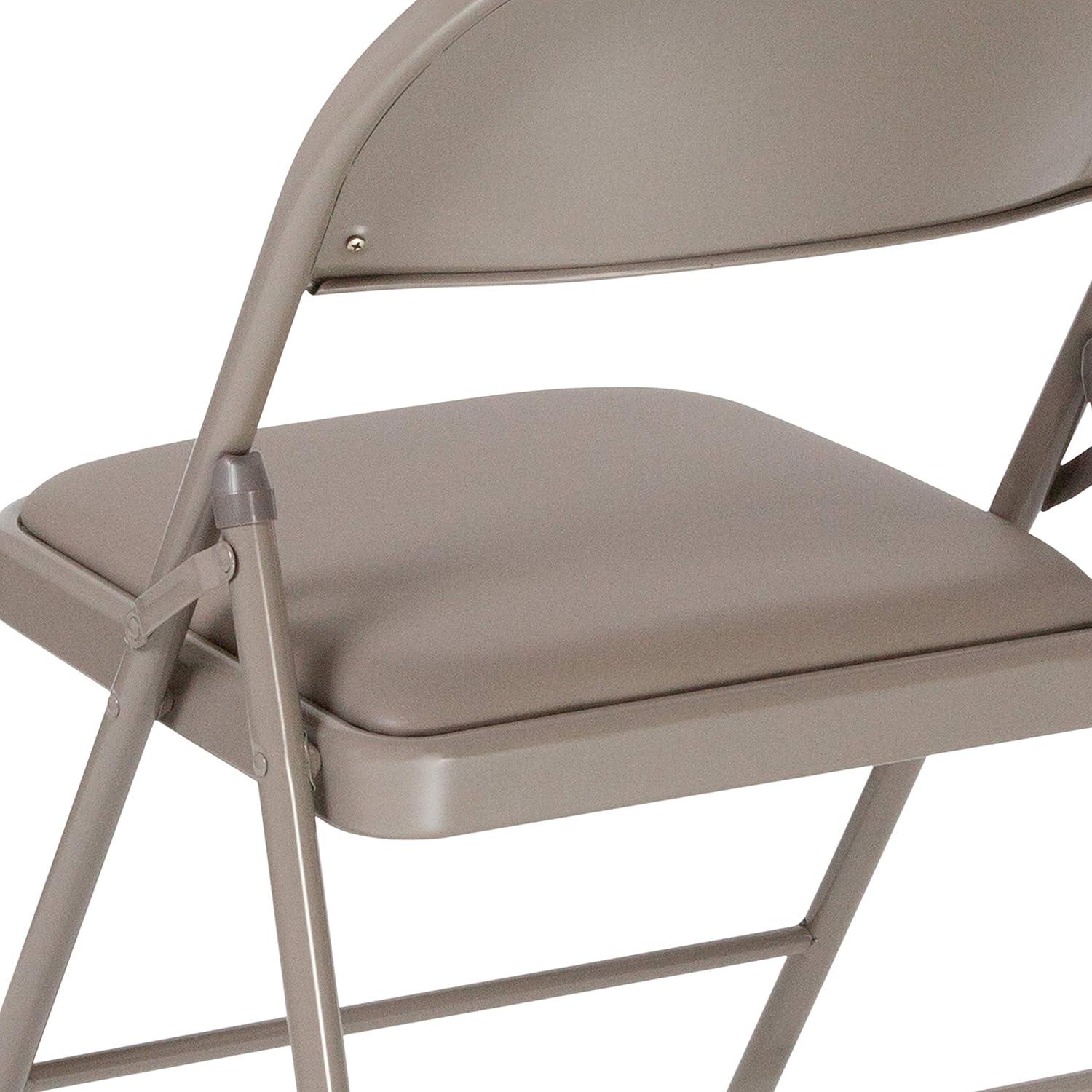 Flash Furniture HERCULES Series Double Braced Gray Vinyl Folding Chair